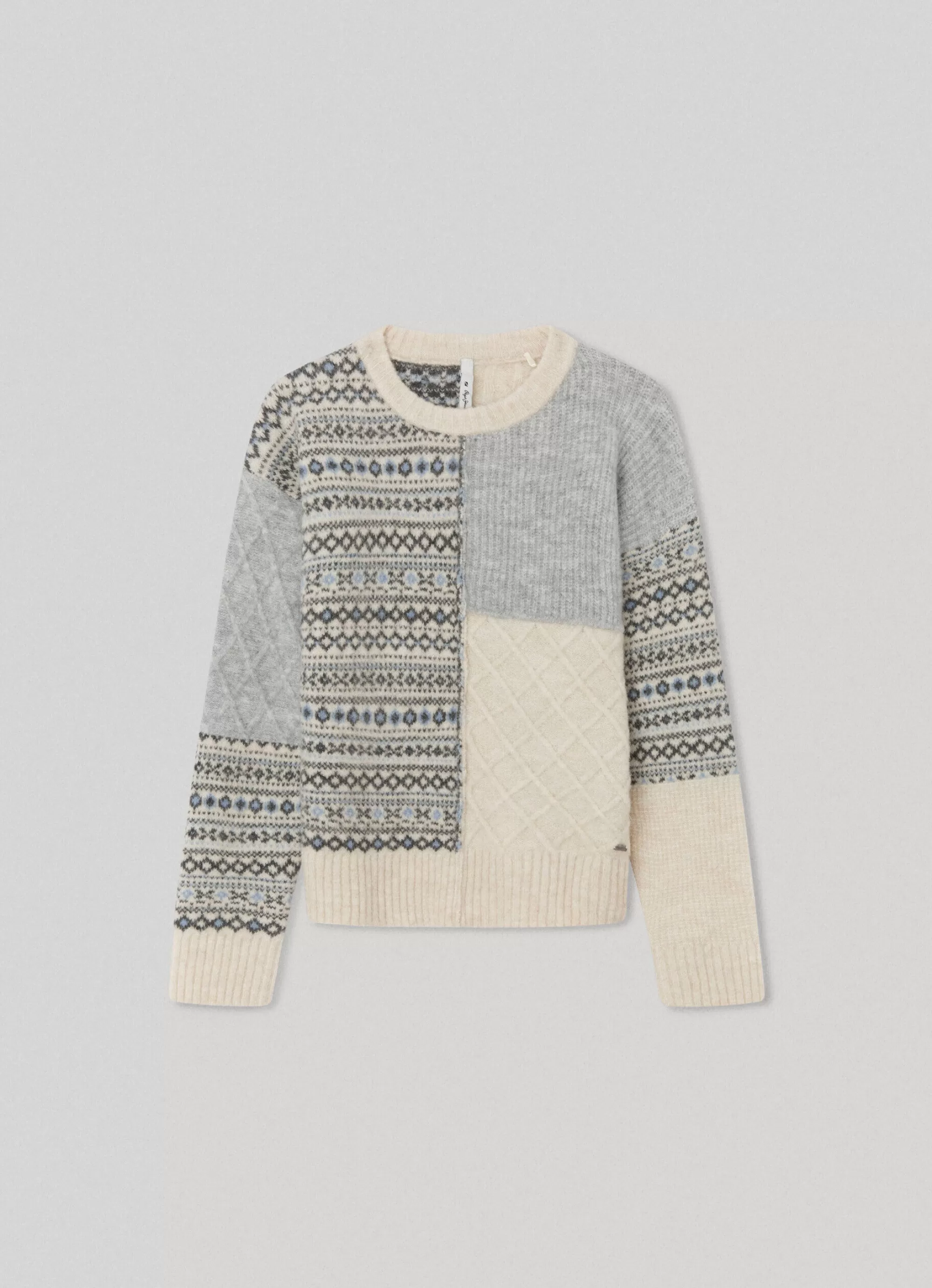 Rapariga Pepe Jeans Sweatshirts E Malhas>Camisola Jacquard Patchwork