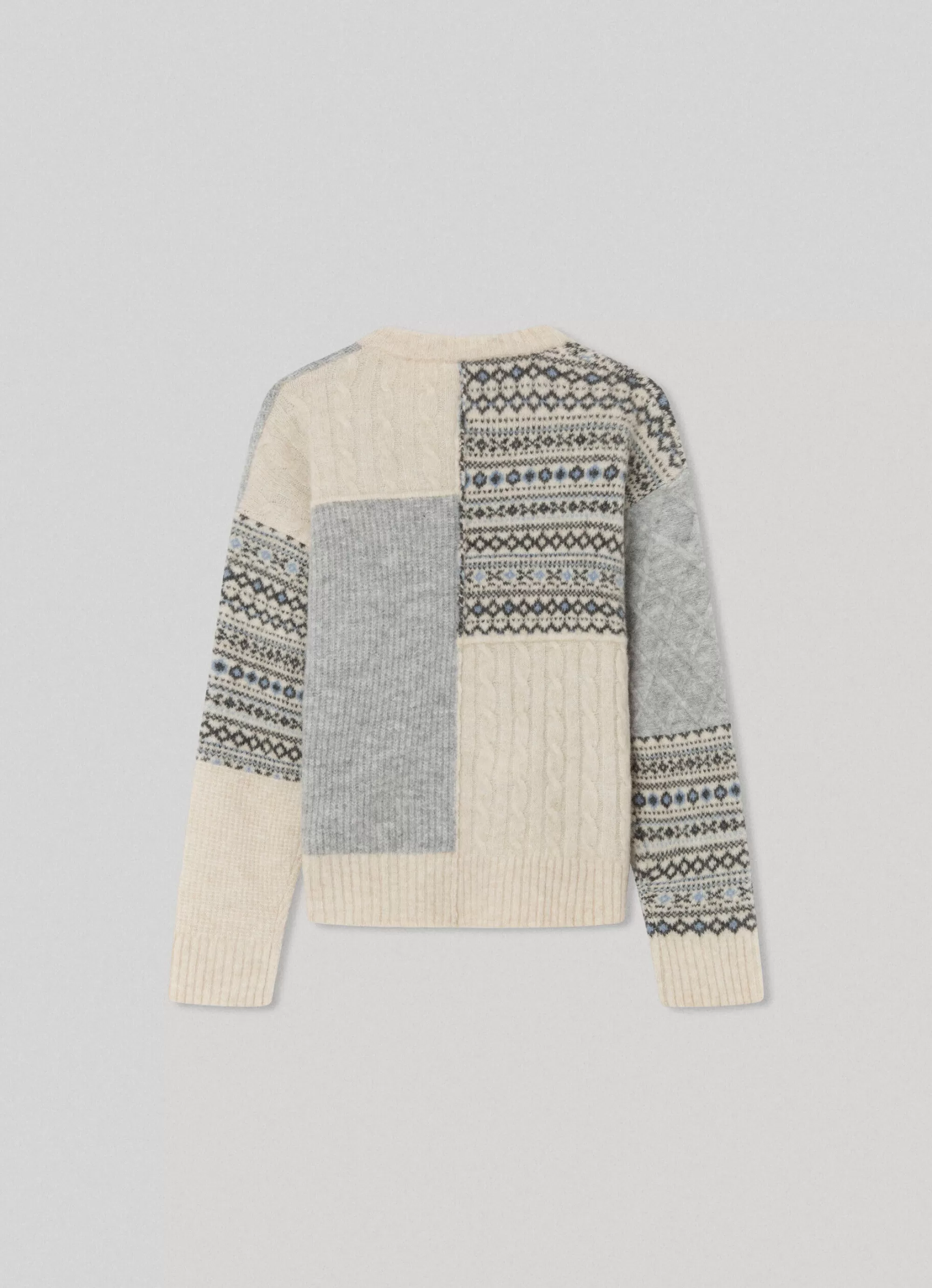 Rapariga Pepe Jeans Sweatshirts E Malhas>Camisola Jacquard Patchwork