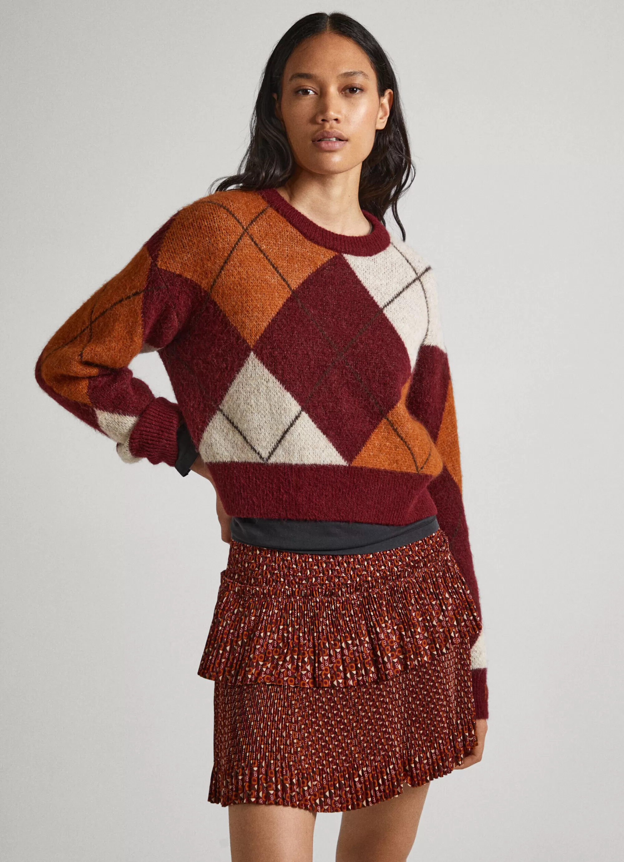 Mulher Pepe Jeans Malhas E Cardigans>Camisola Losangos Entrelacados