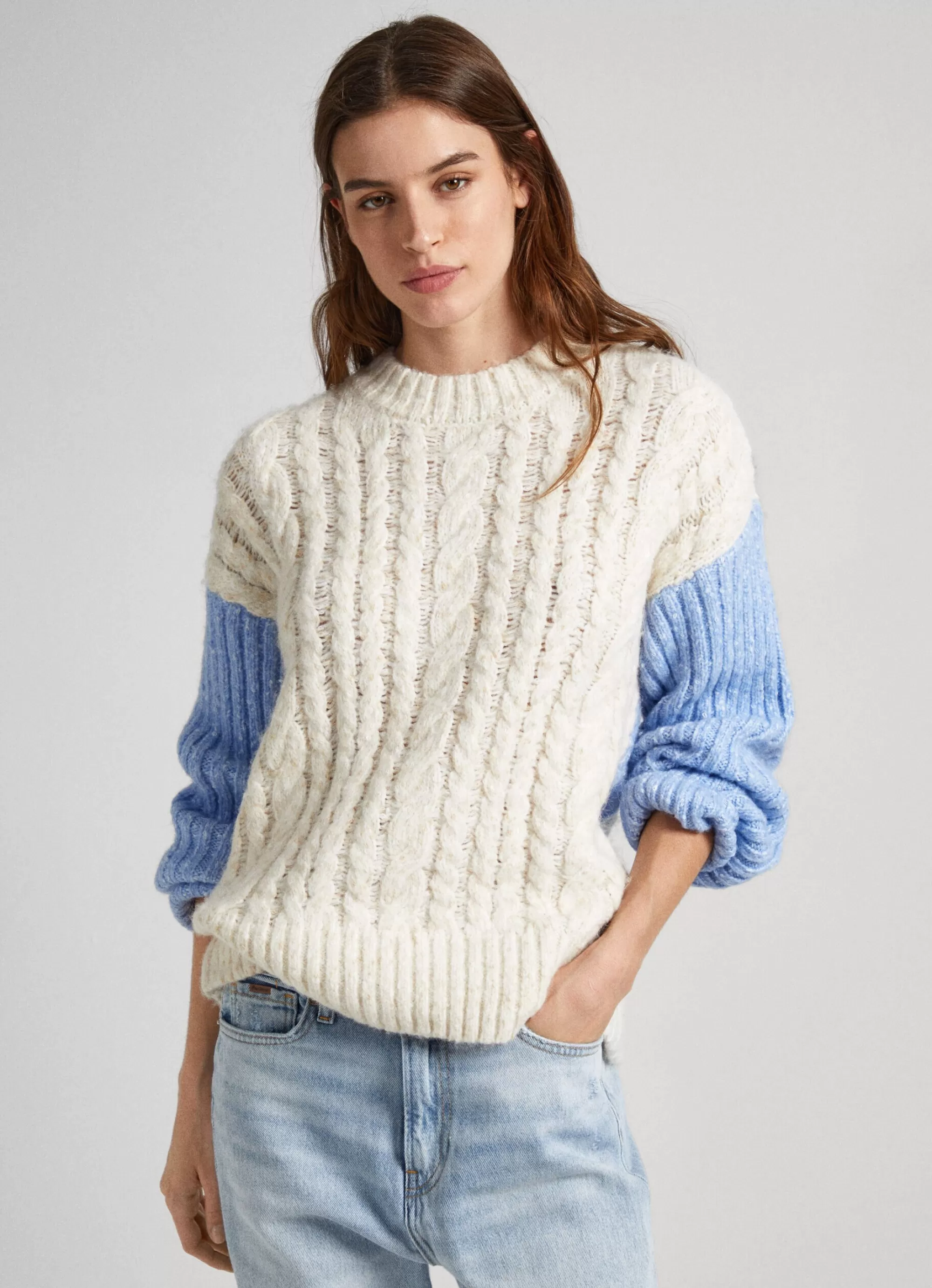 Mulher Pepe Jeans Malhas>Camisola Mangas Contrastantes