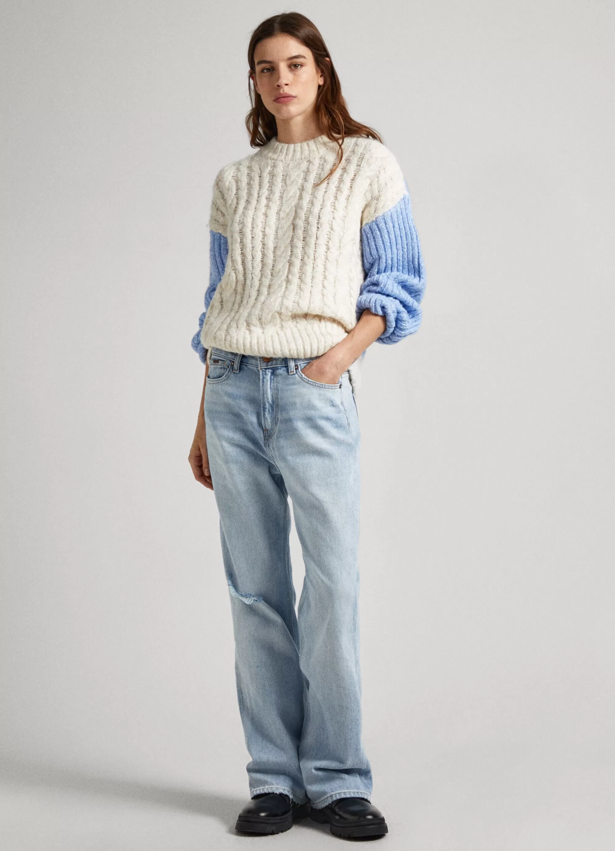 Mulher Pepe Jeans Malhas>Camisola Mangas Contrastantes