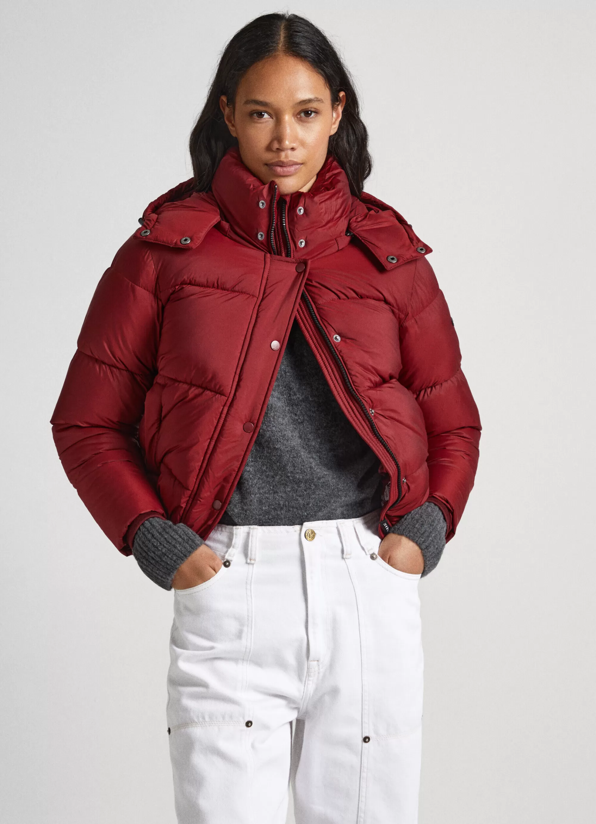 Mulher Pepe Jeans Casaco E Jaquetas>Casaco Acolchoado Com Capuz