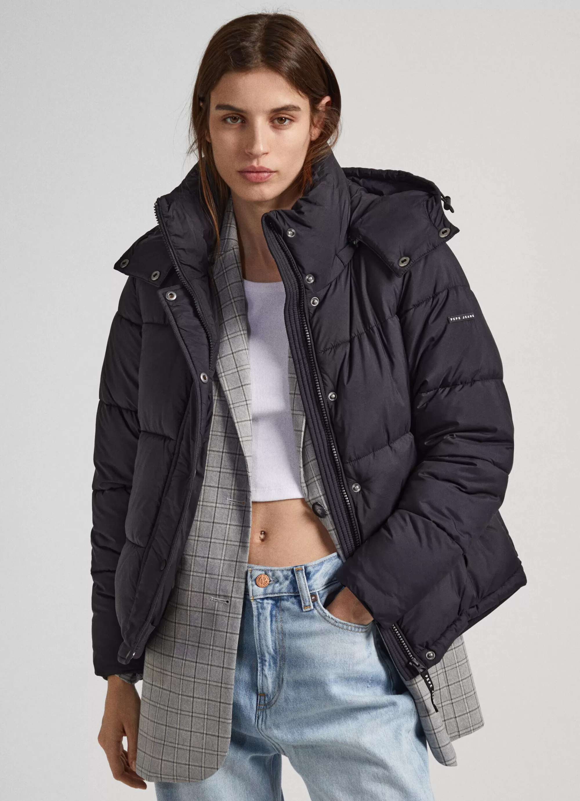 Mulher Pepe Jeans Casaco E Jaquetas>Casaco Acolchoado Com Capuz
