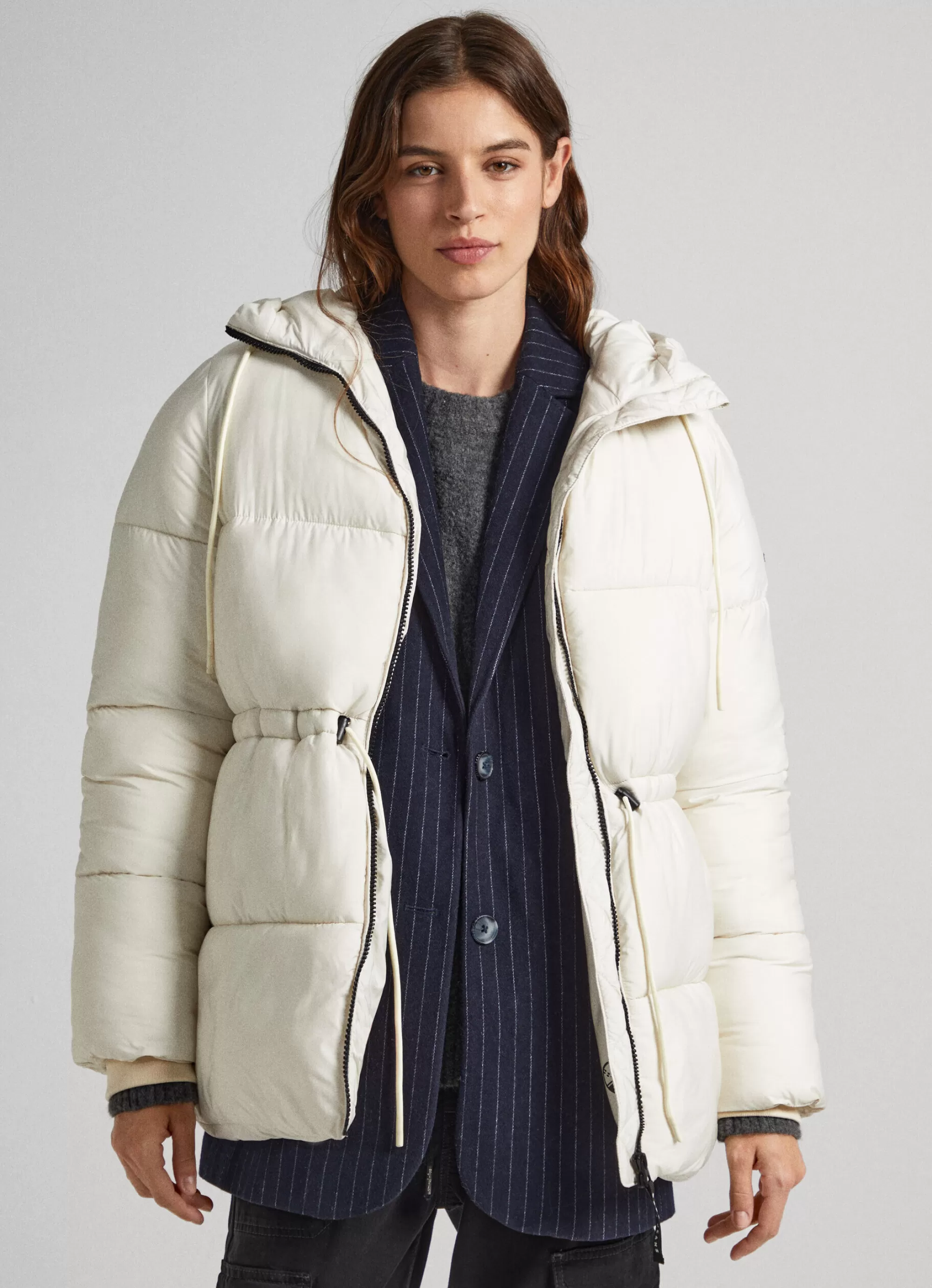 Mulher Pepe Jeans Casaco E Jaquetas>Casaco Acolchoado Com Capuz