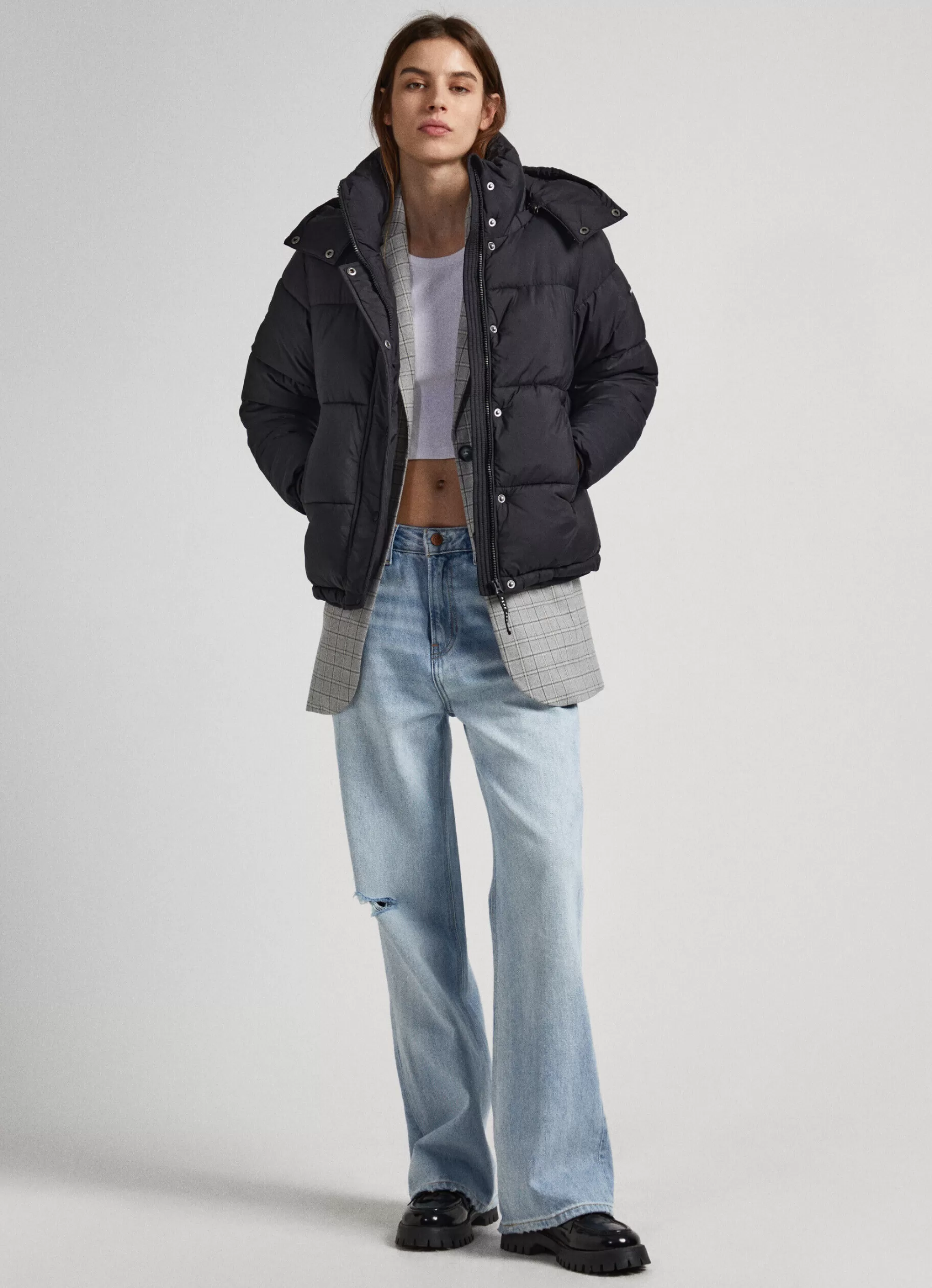 Mulher Pepe Jeans Casaco E Jaquetas>Casaco Acolchoado Com Capuz