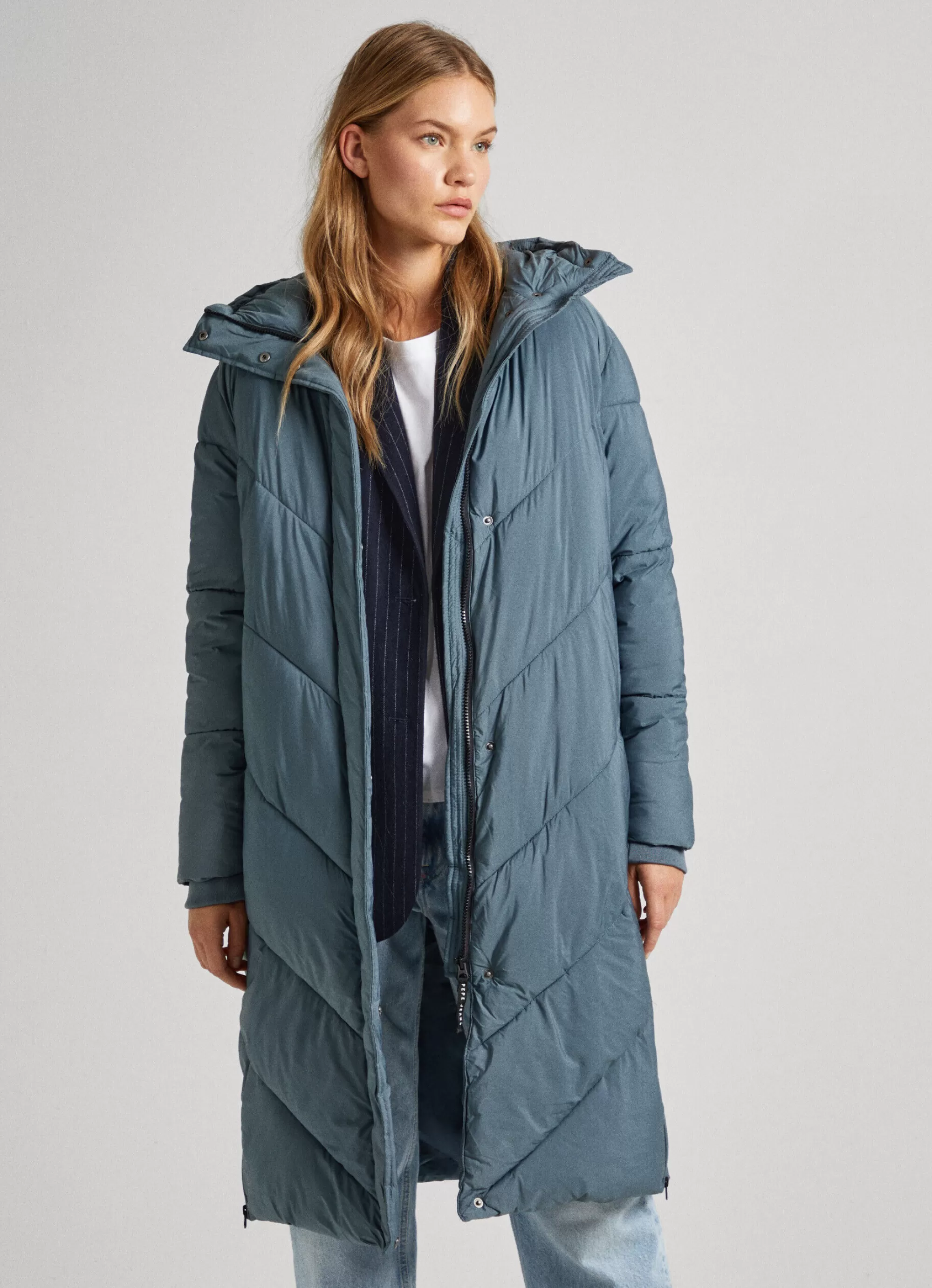 Mulher Pepe Jeans Casaco E Jaquetas>Casaco Comprido Acolchoado