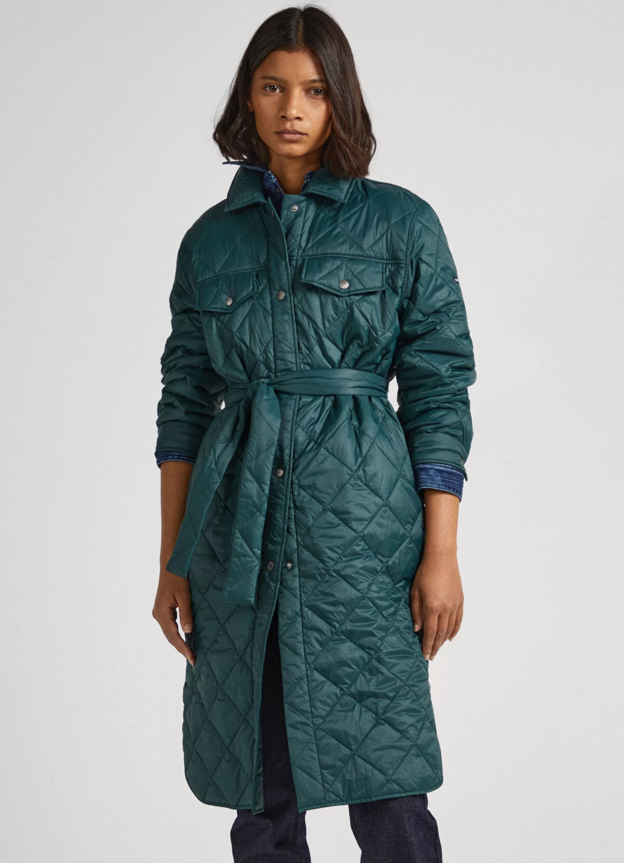 Mulher Pepe Jeans Casaco E Jaquetas>Casaco Comprido Acolchoado