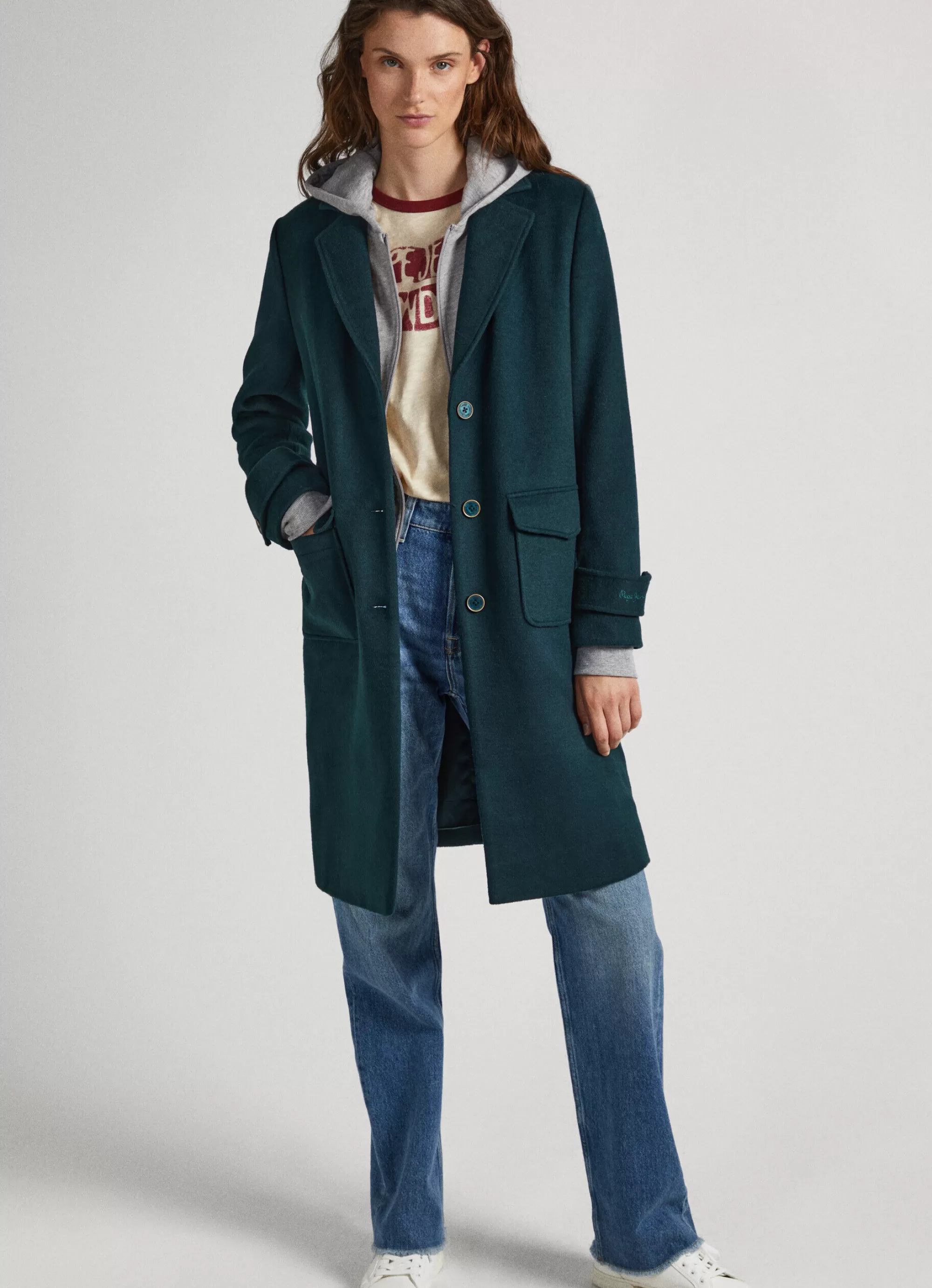 Mulher Pepe Jeans Casaco E Jaquetas>Casaco Comprido De La