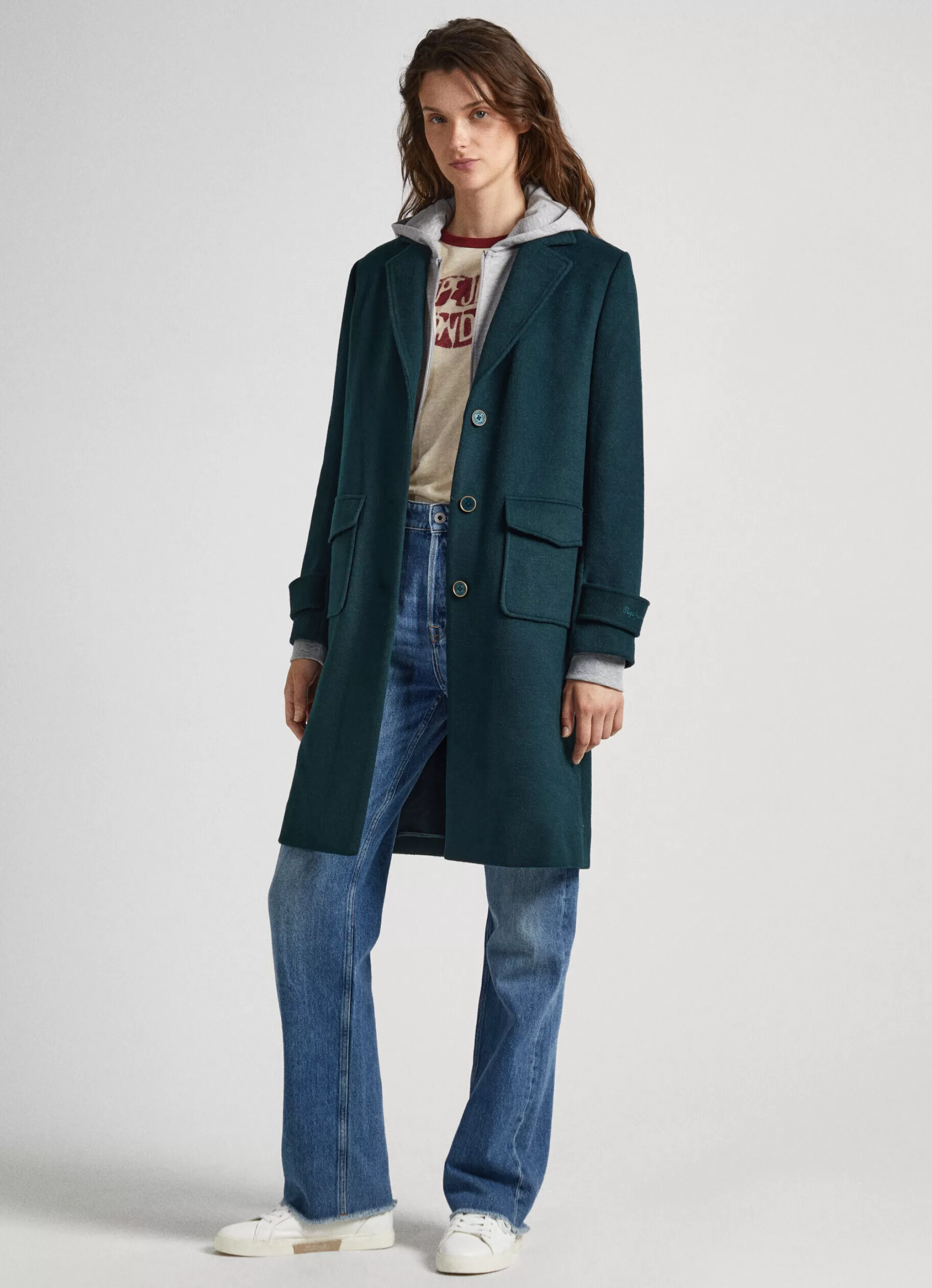 Mulher Pepe Jeans Casaco E Jaquetas>Casaco Comprido De La