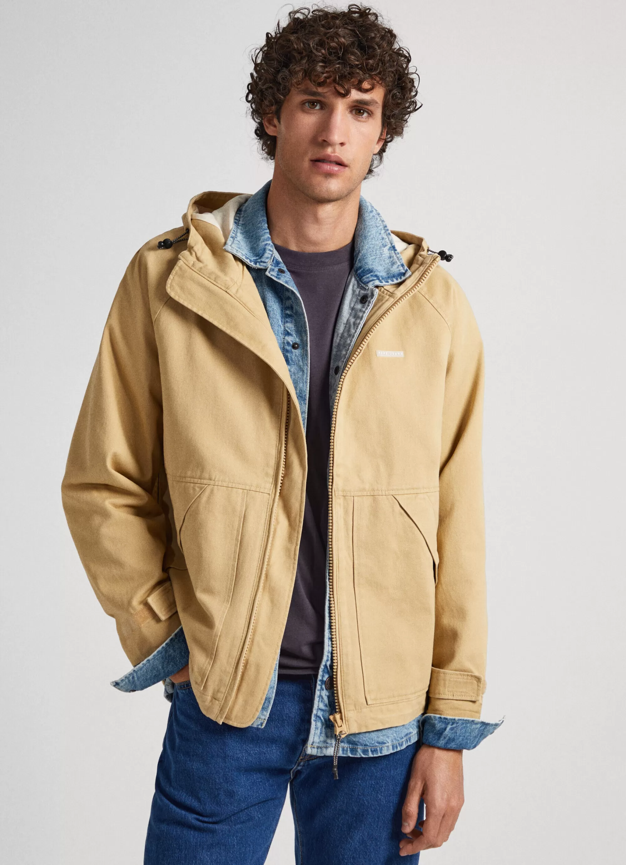 Homem Pepe Jeans Casaco E Jaquetas>Casaco Corta-Vento Com Capuz
