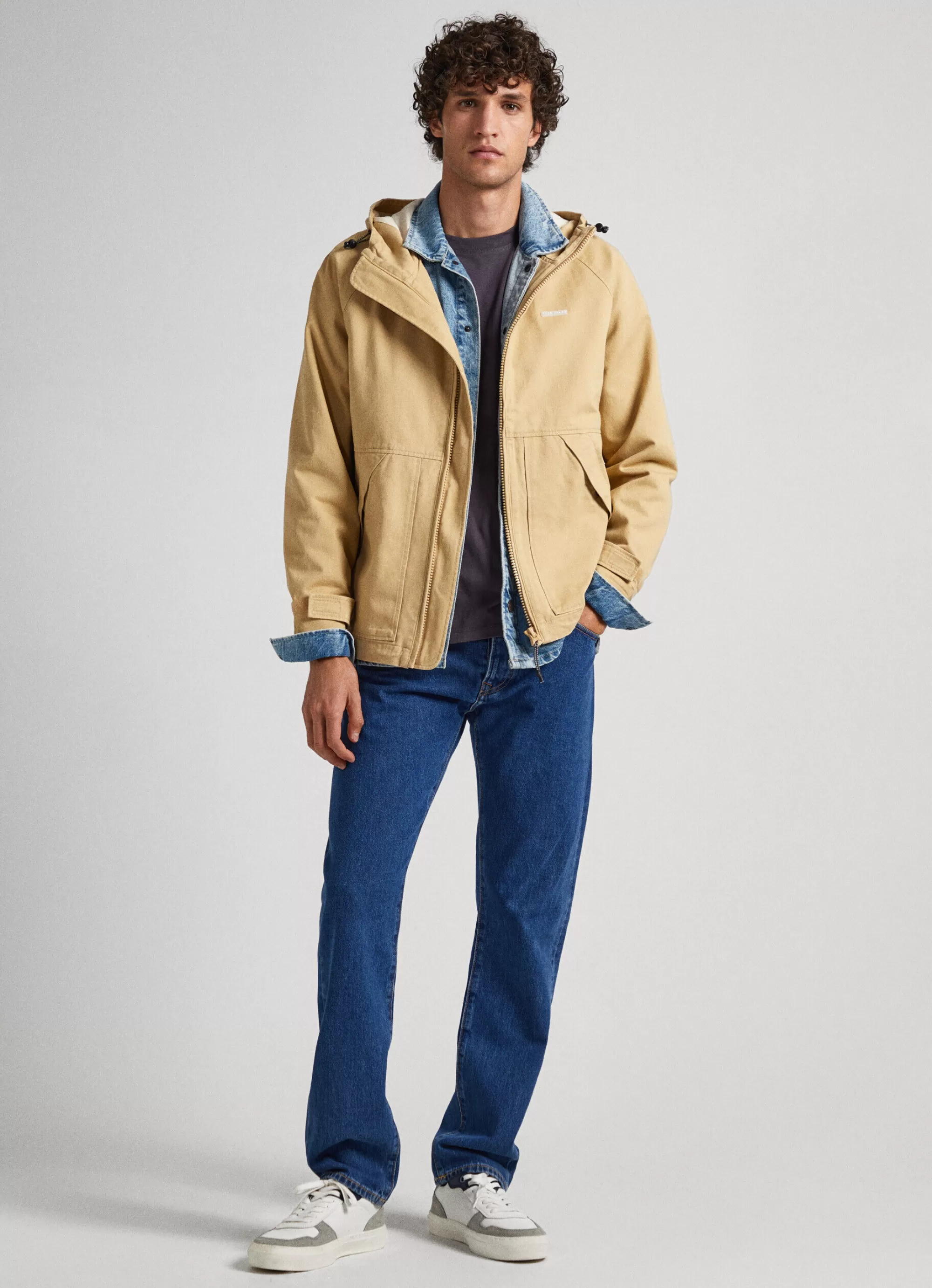 Homem Pepe Jeans Casaco E Jaquetas>Casaco Corta-Vento Com Capuz