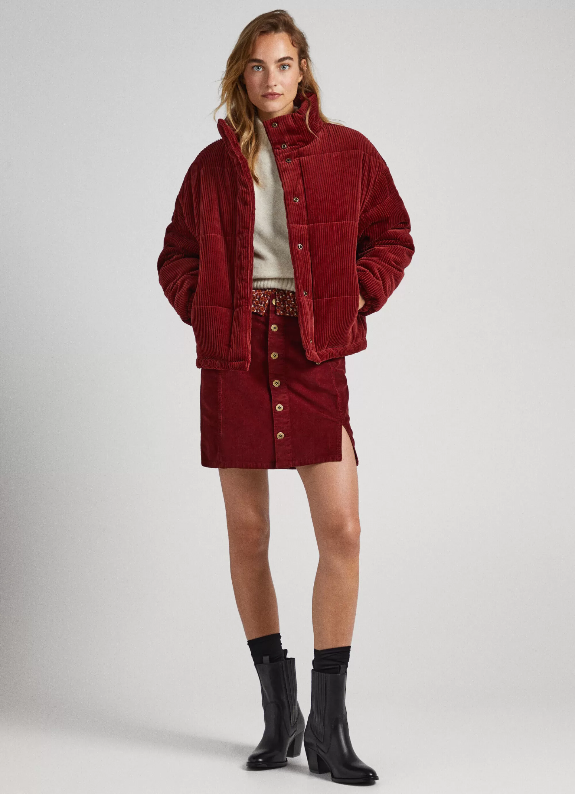 Mulher Pepe Jeans Casaco E Jaquetas>Casaco De Bombazina Oversized