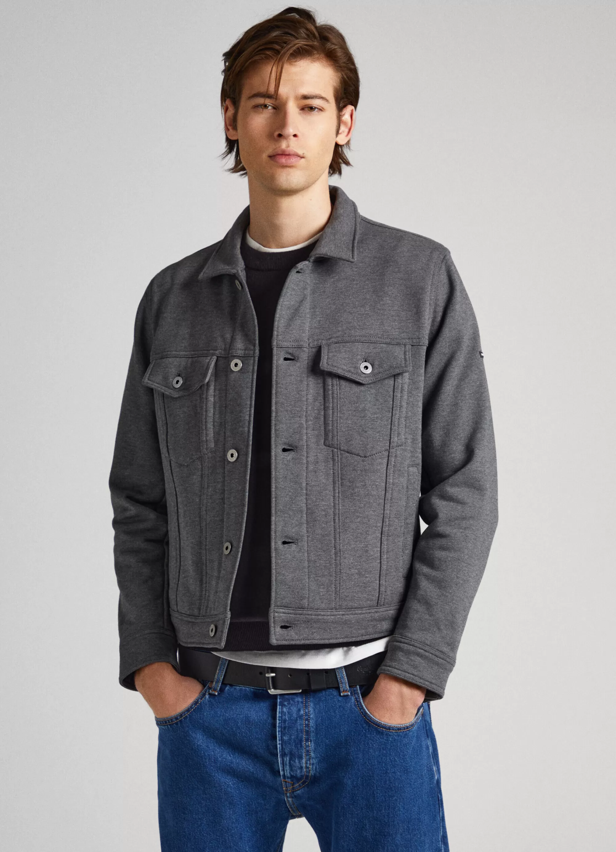 Homem Pepe Jeans Casaco E Jaquetas>Casaco De Tecido Jaspeado
