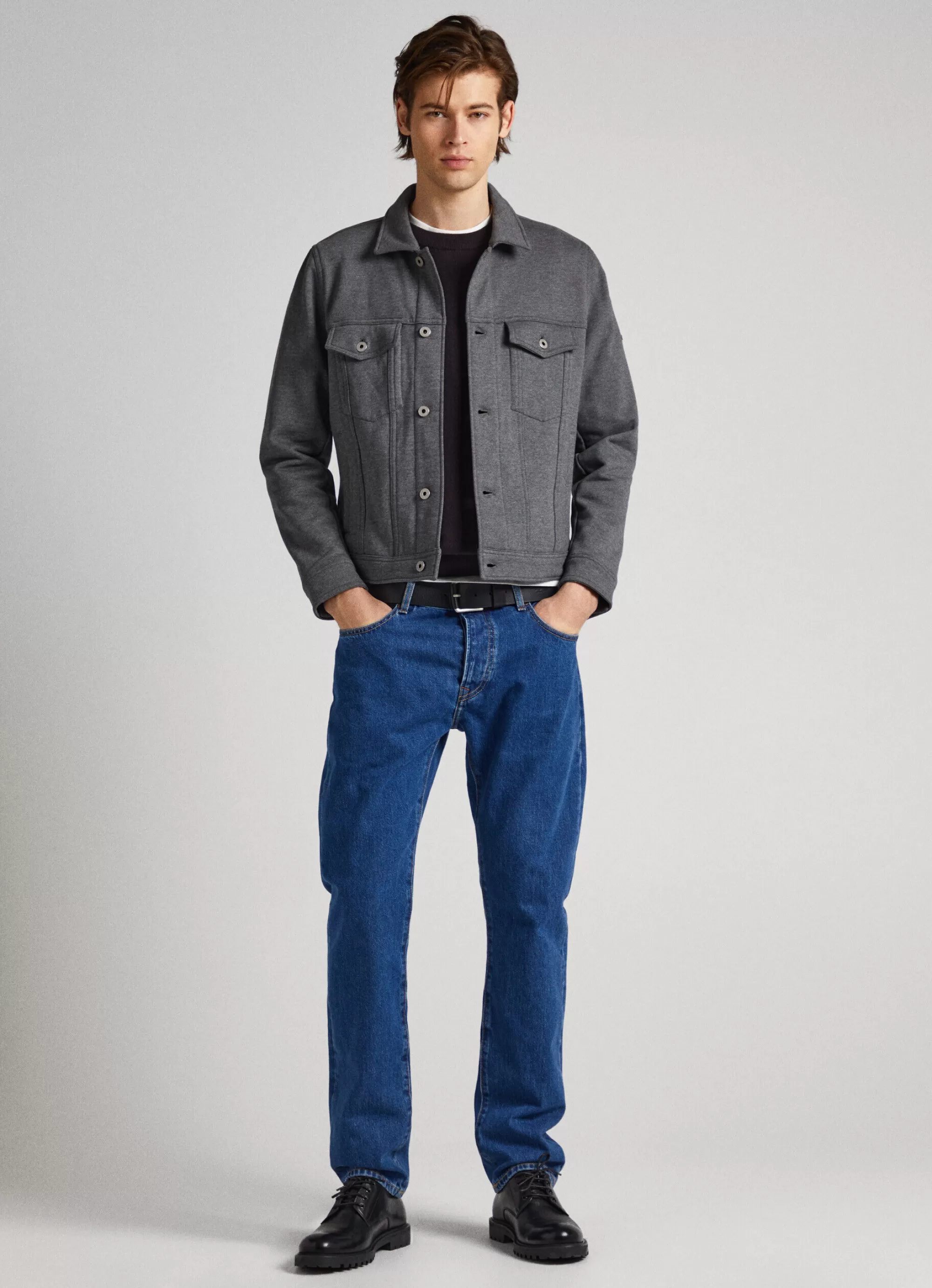 Homem Pepe Jeans Casaco E Jaquetas>Casaco De Tecido Jaspeado