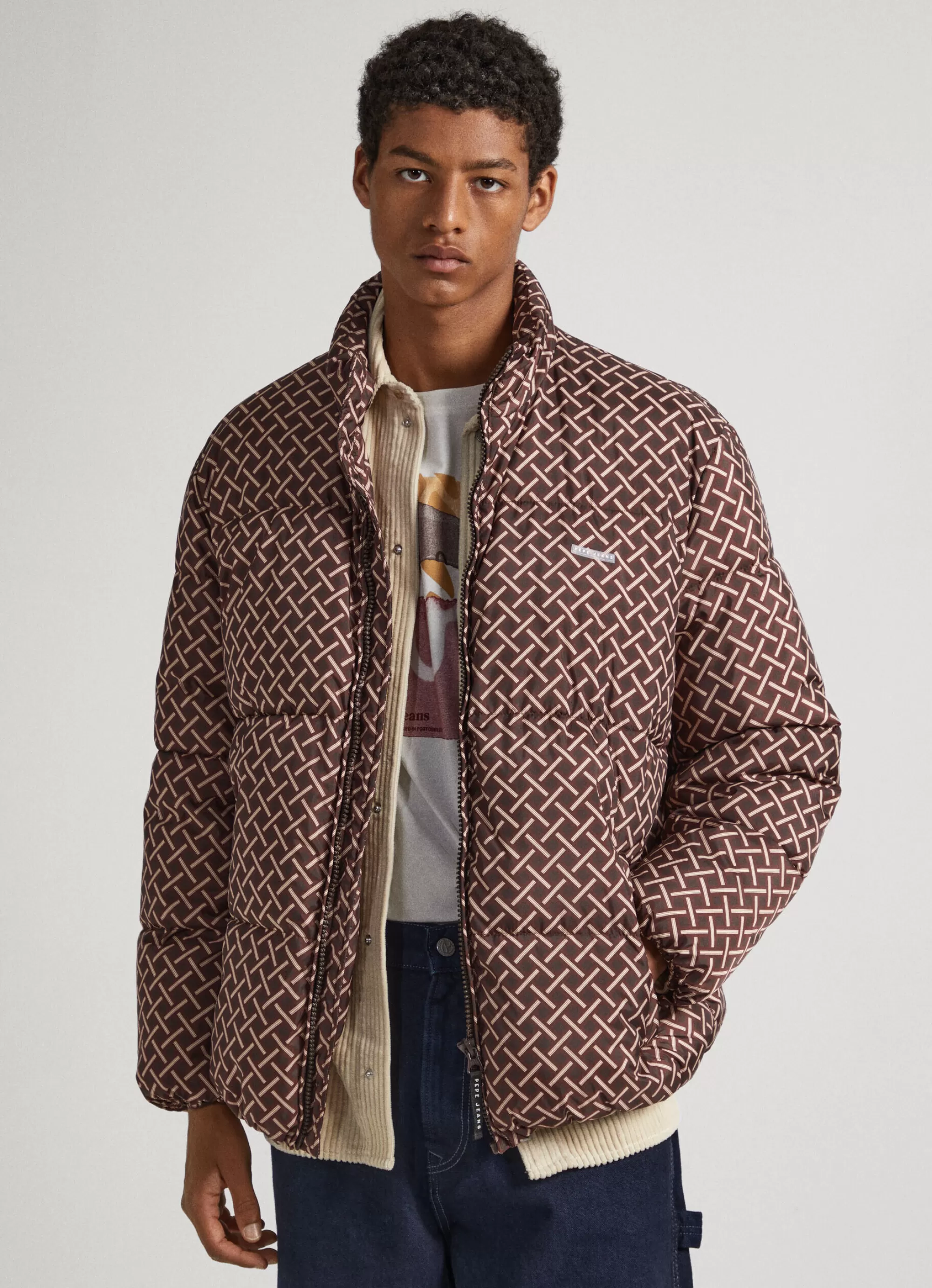 Homem Pepe Jeans Casaco E Jaquetas>Casaco Padrao Geometrico