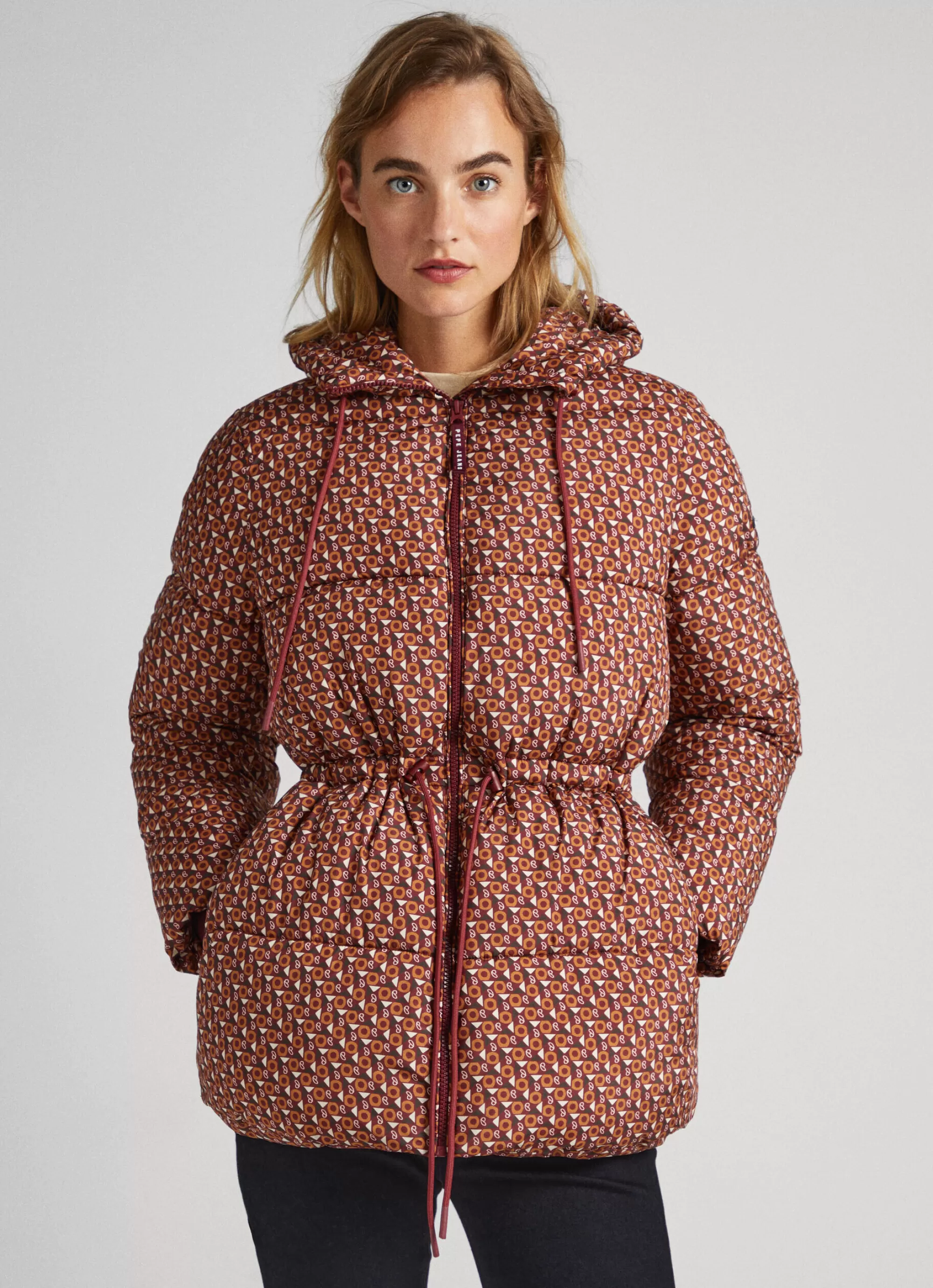 Mulher Pepe Jeans Casaco E Jaquetas>Casaco Padrao Geometrico