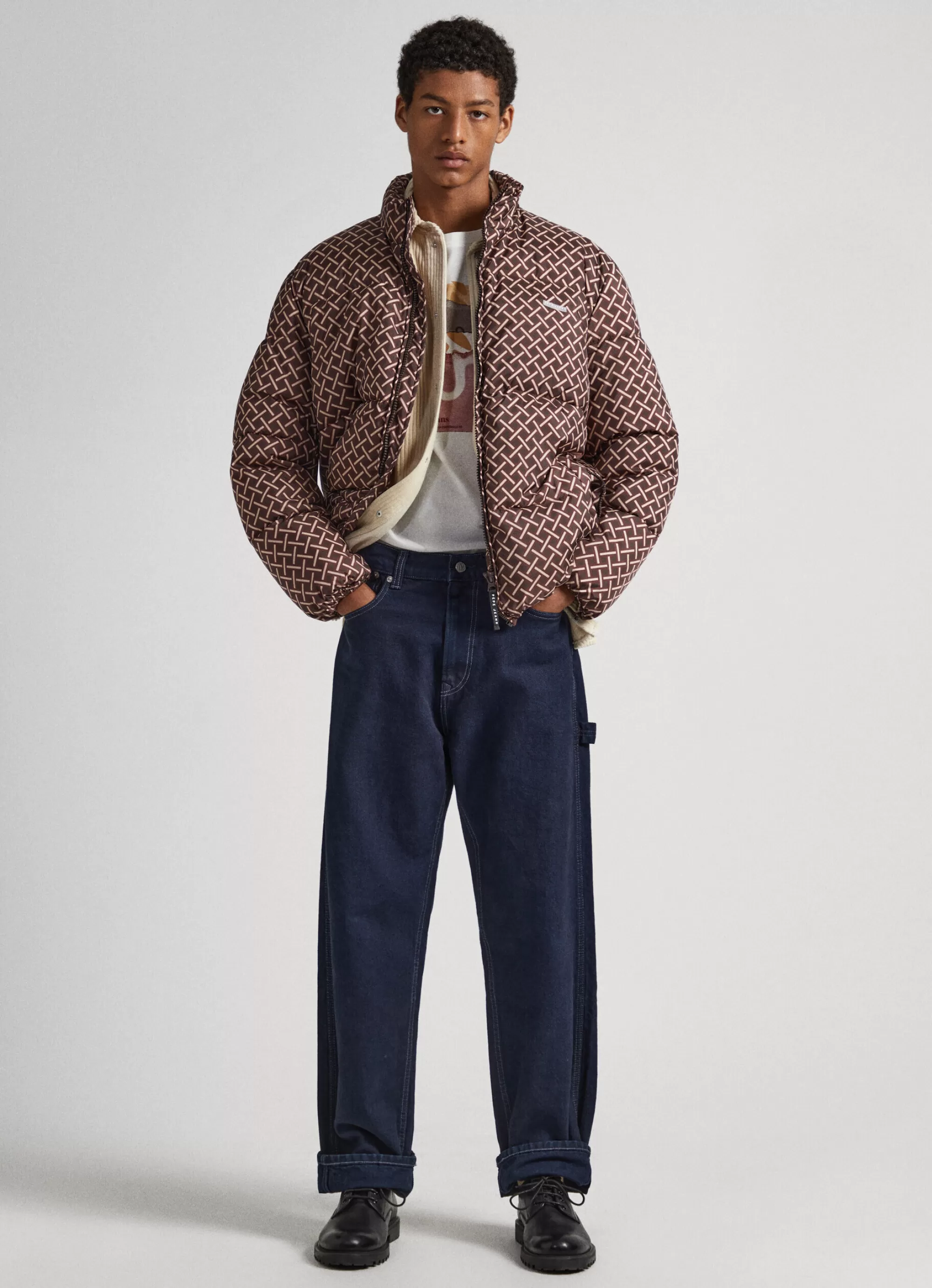 Homem Pepe Jeans Casaco E Jaquetas>Casaco Padrao Geometrico