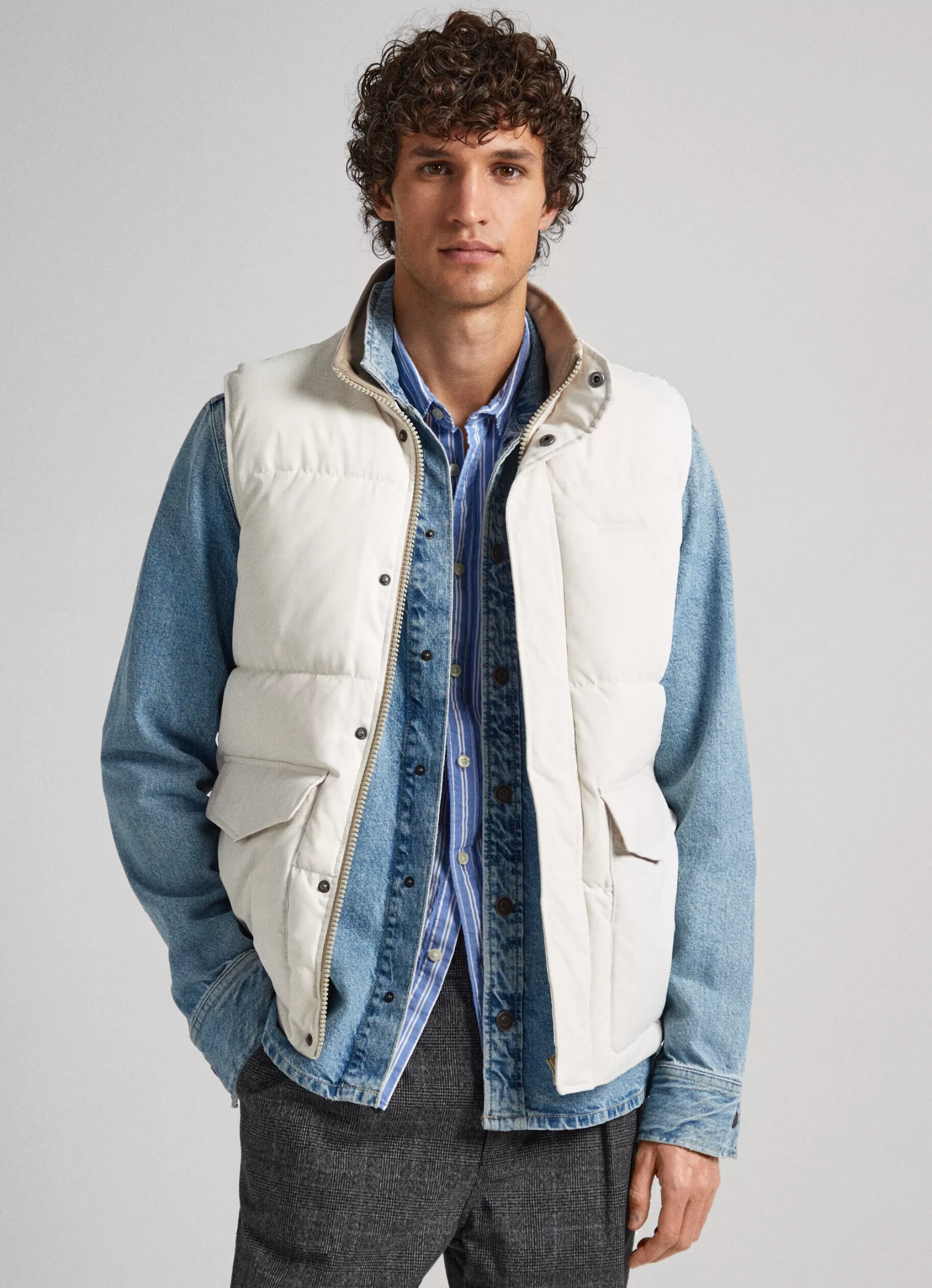 Homem Pepe Jeans Casaco E Jaquetas>Colete Acolchoado De Sarja