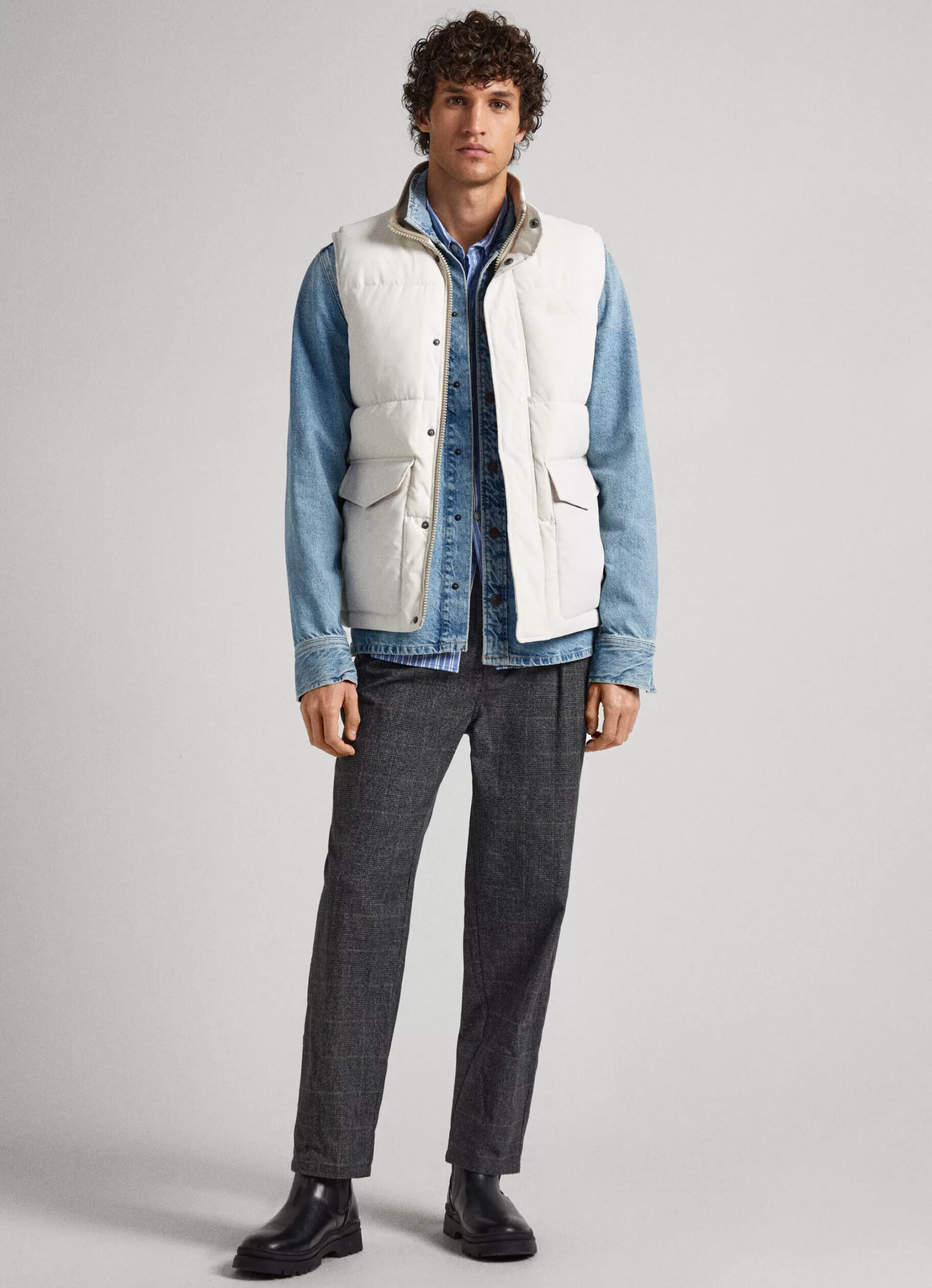 Homem Pepe Jeans Casaco E Jaquetas>Colete Acolchoado De Sarja