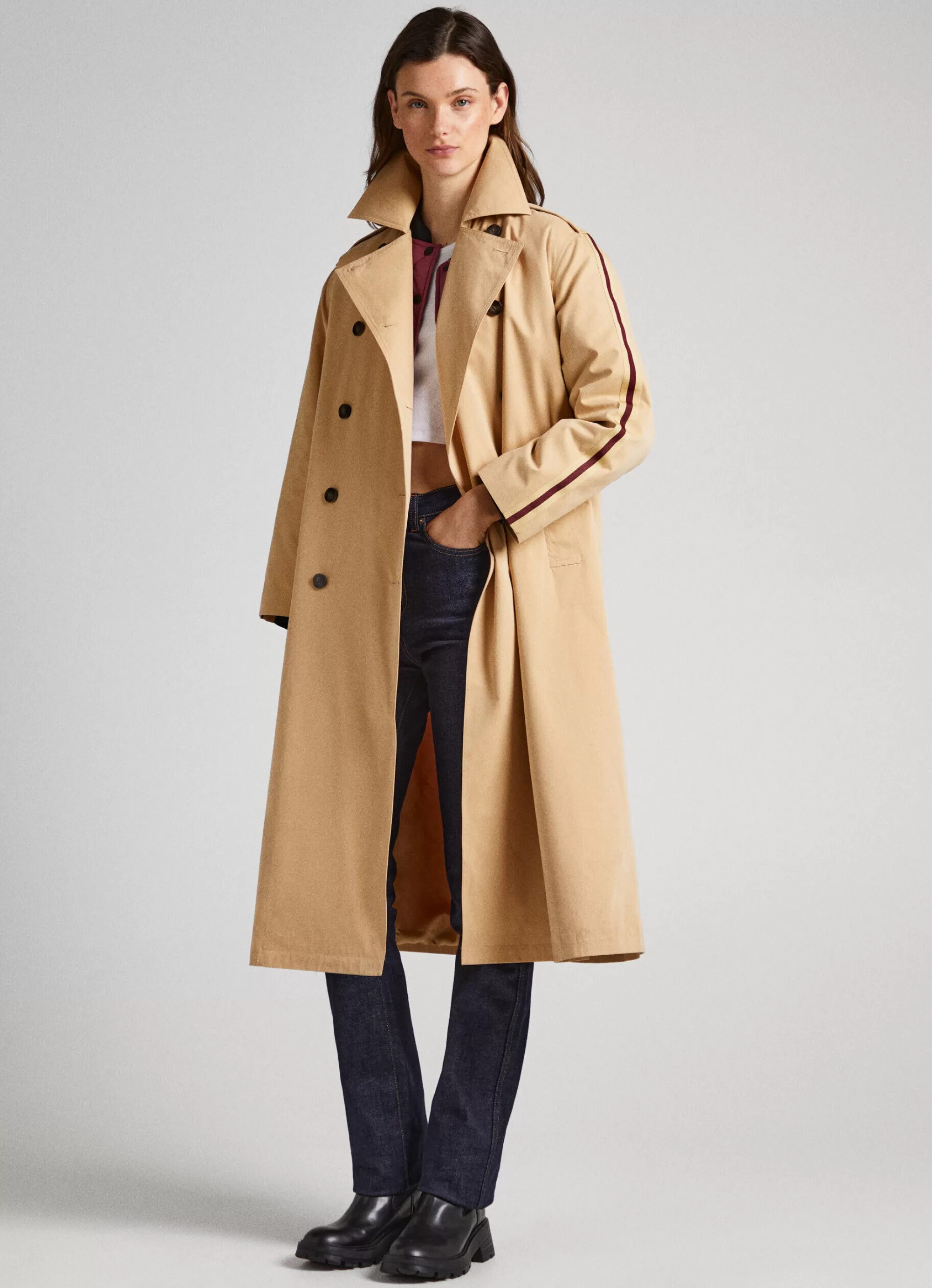 Mulher Pepe Jeans Casaco E Jaquetas>Gabardina Classica Relaxed Fit