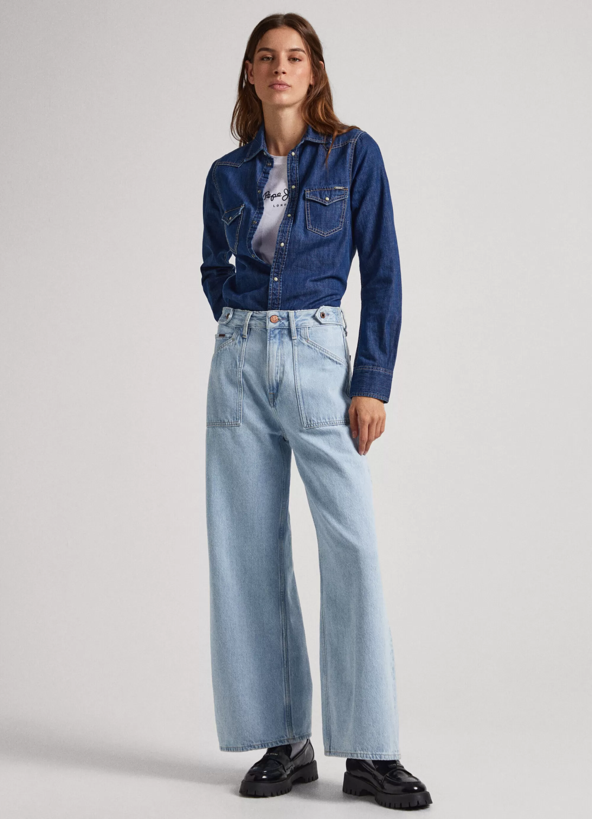 Mulher Pepe Jeans Trends>Jeans Febee Wide Fit High Rise