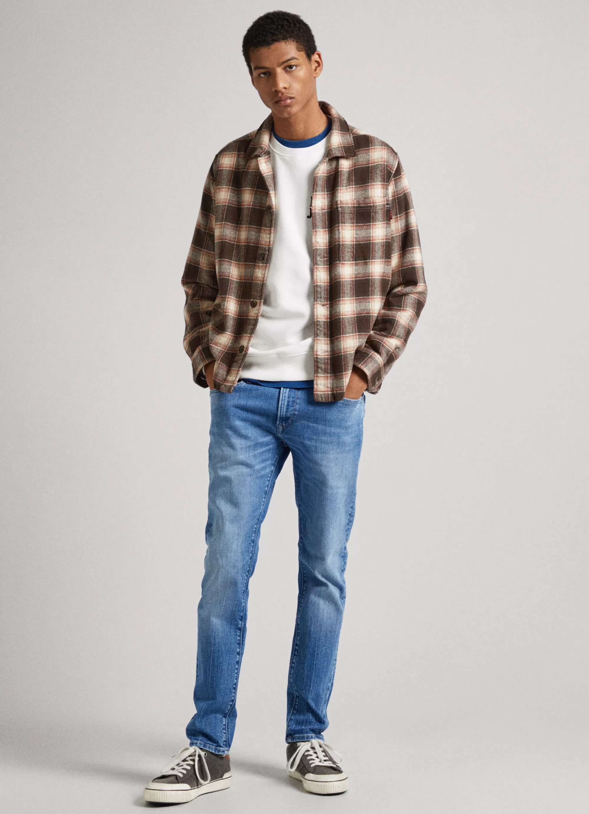 Homem Pepe Jeans Regular>Jeans Stanley Fit Mid Rise