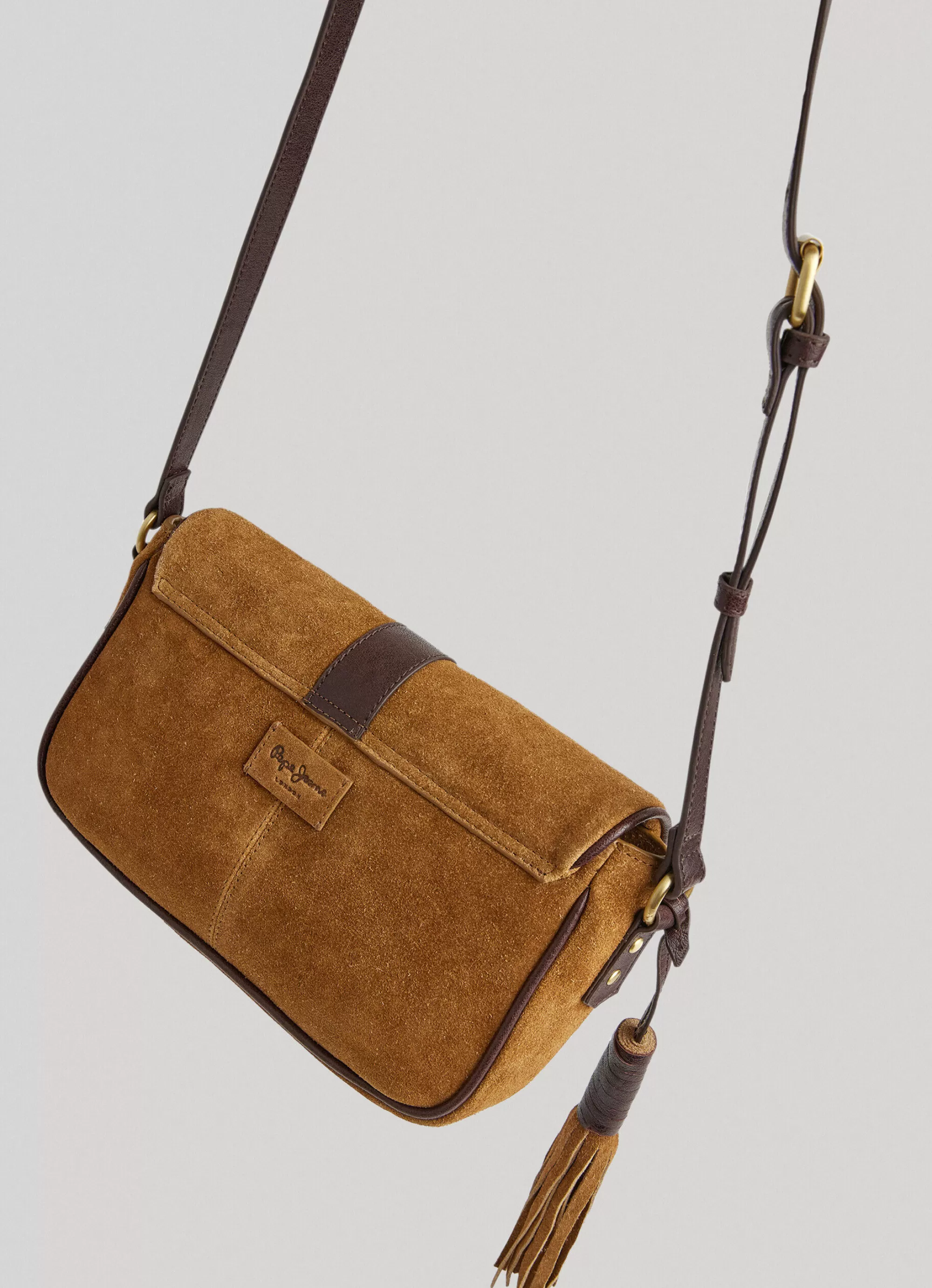 Mulher Pepe Jeans Bolsas E Mochilas>Mala A Tiracolo Em Camurca