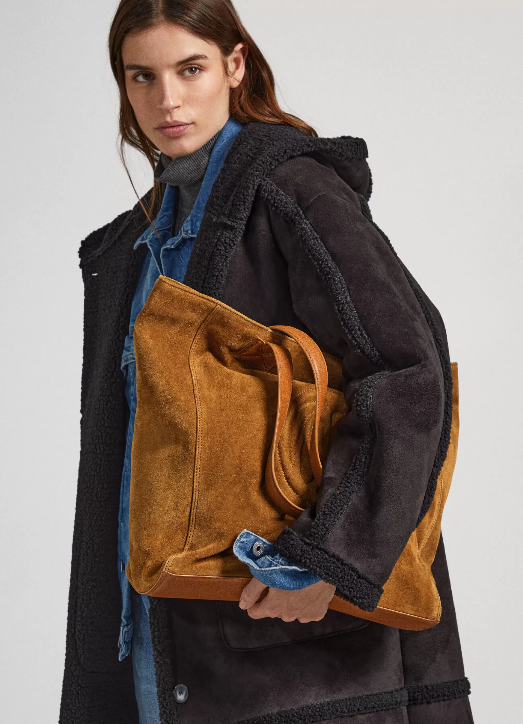 Mulher Pepe Jeans Bolsas E Mochilas>Mala De Mao Em Camurca