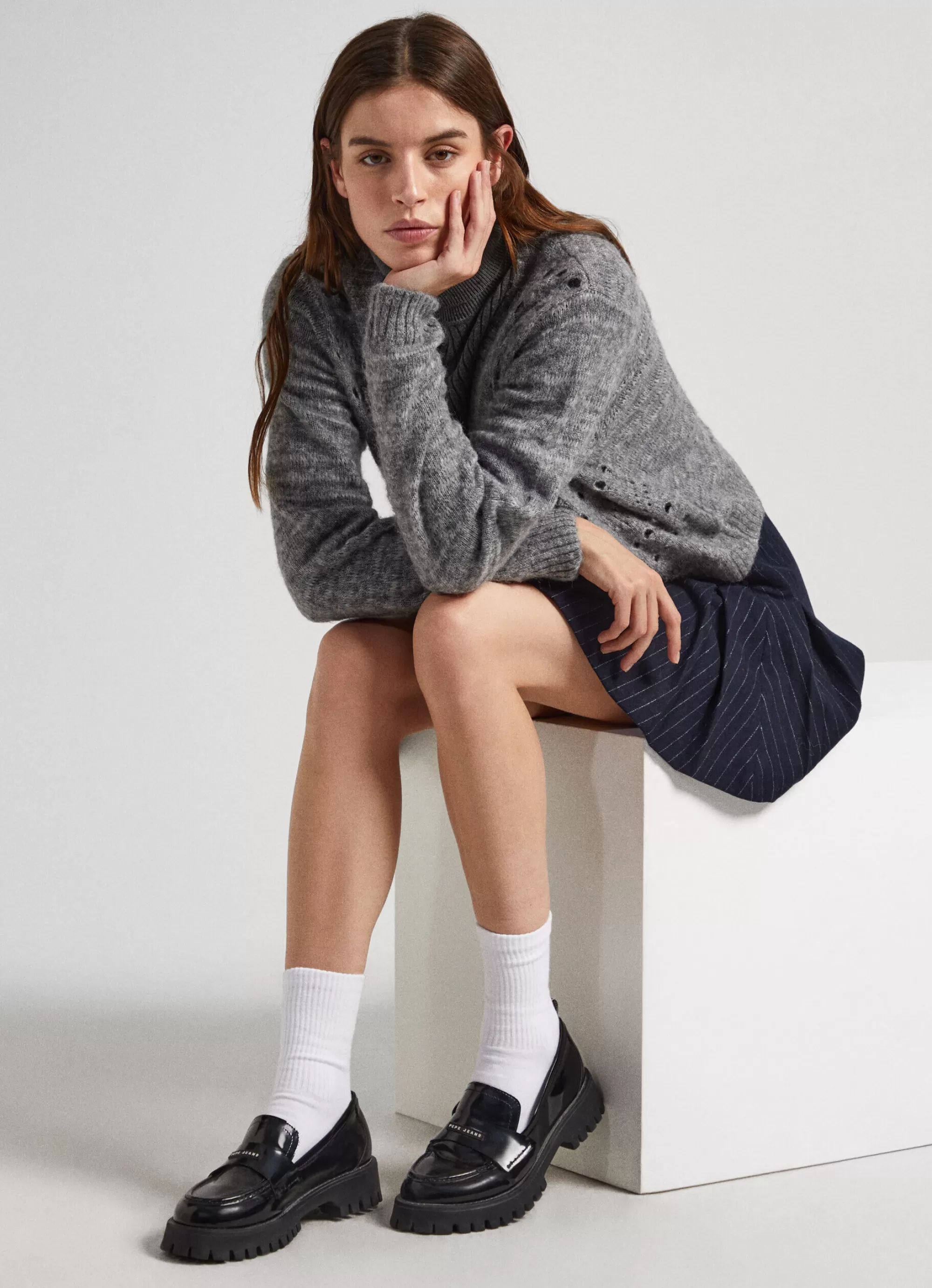 Mulher Pepe Jeans Botas E Sapatos>Mocassins Chunky Sola Entalhada