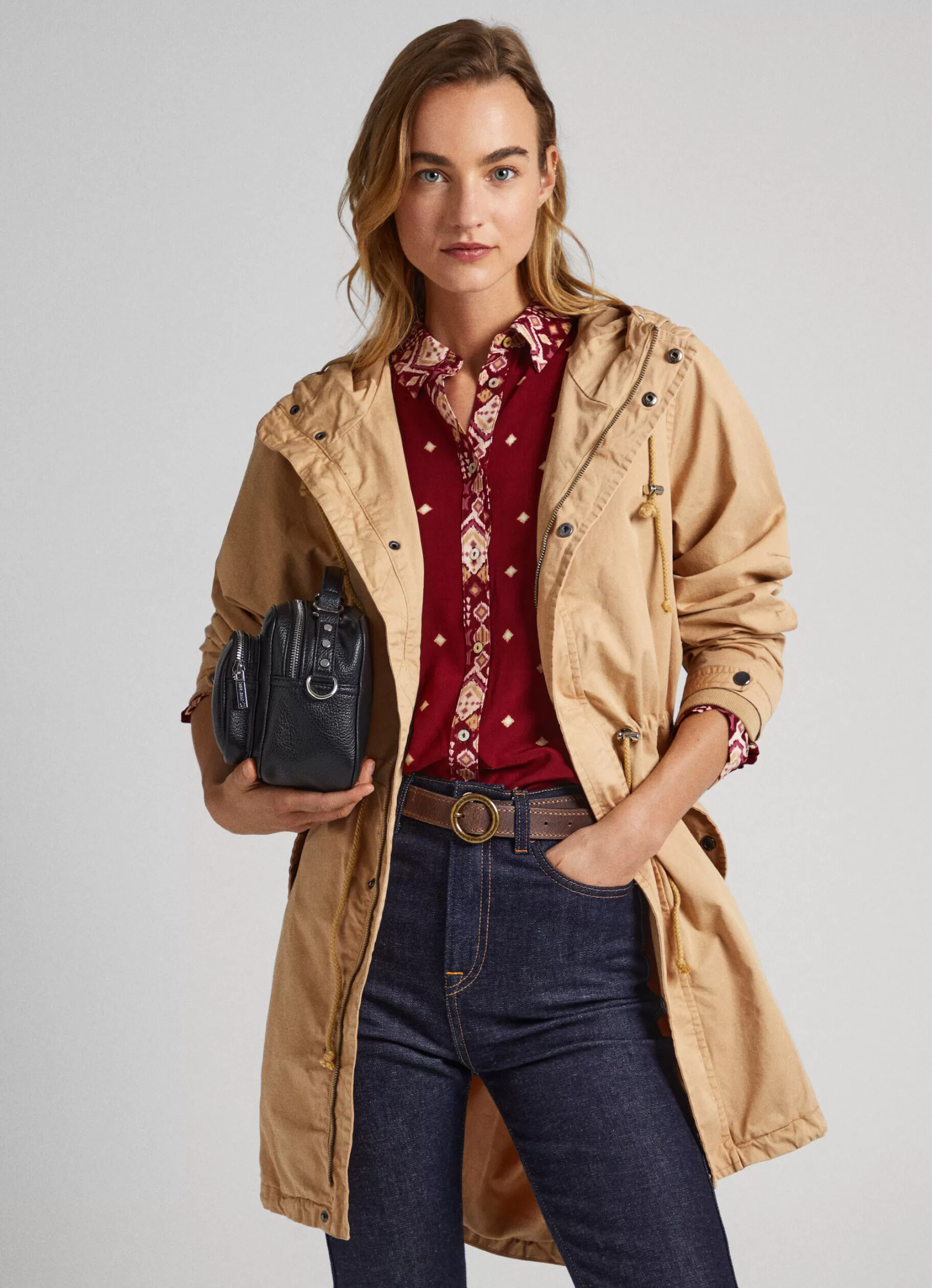 Mulher Pepe Jeans Casaco E Jaquetas>Parka De Algodao Com Capuz