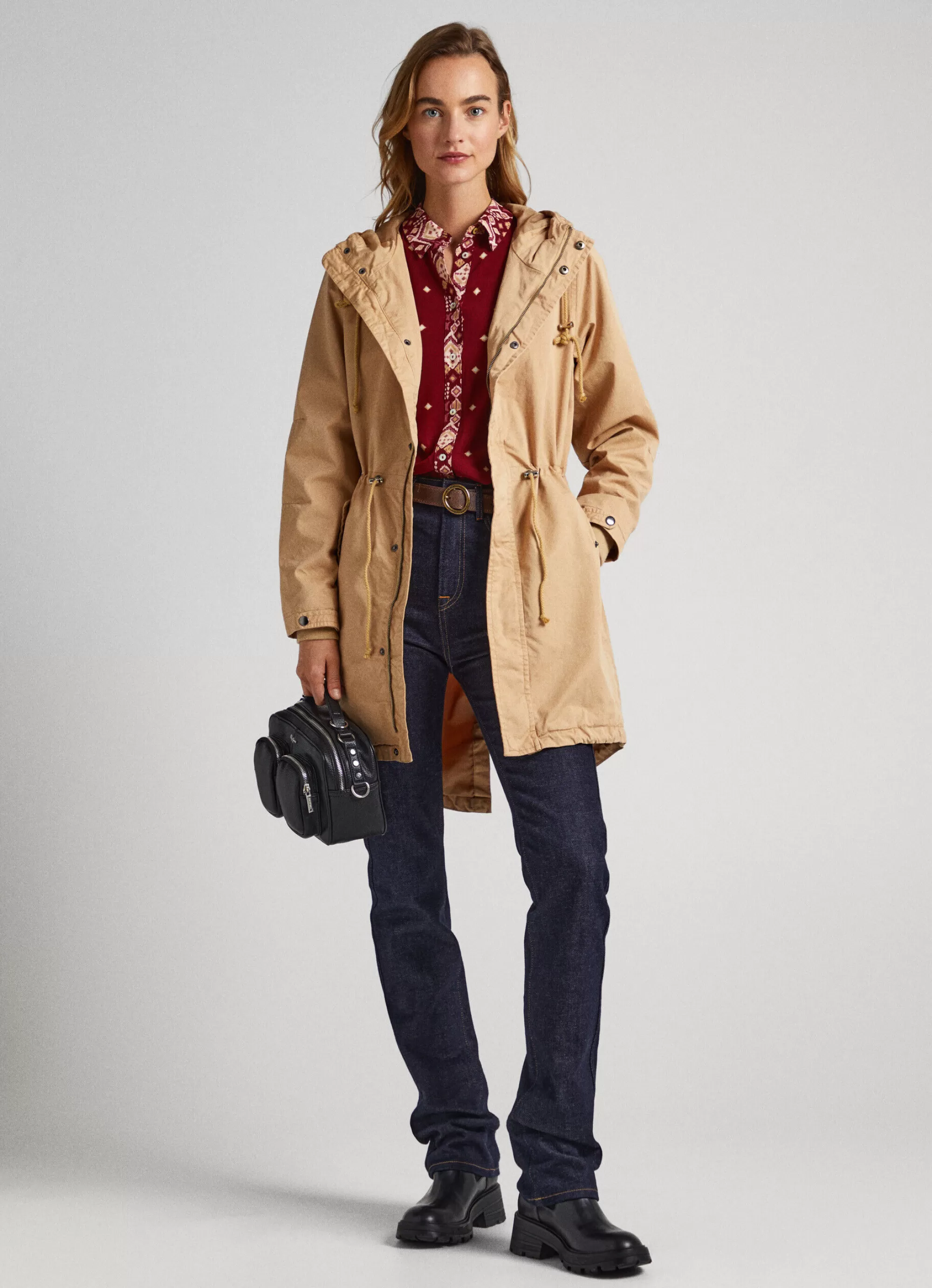 Mulher Pepe Jeans Casaco E Jaquetas>Parka De Algodao Com Capuz