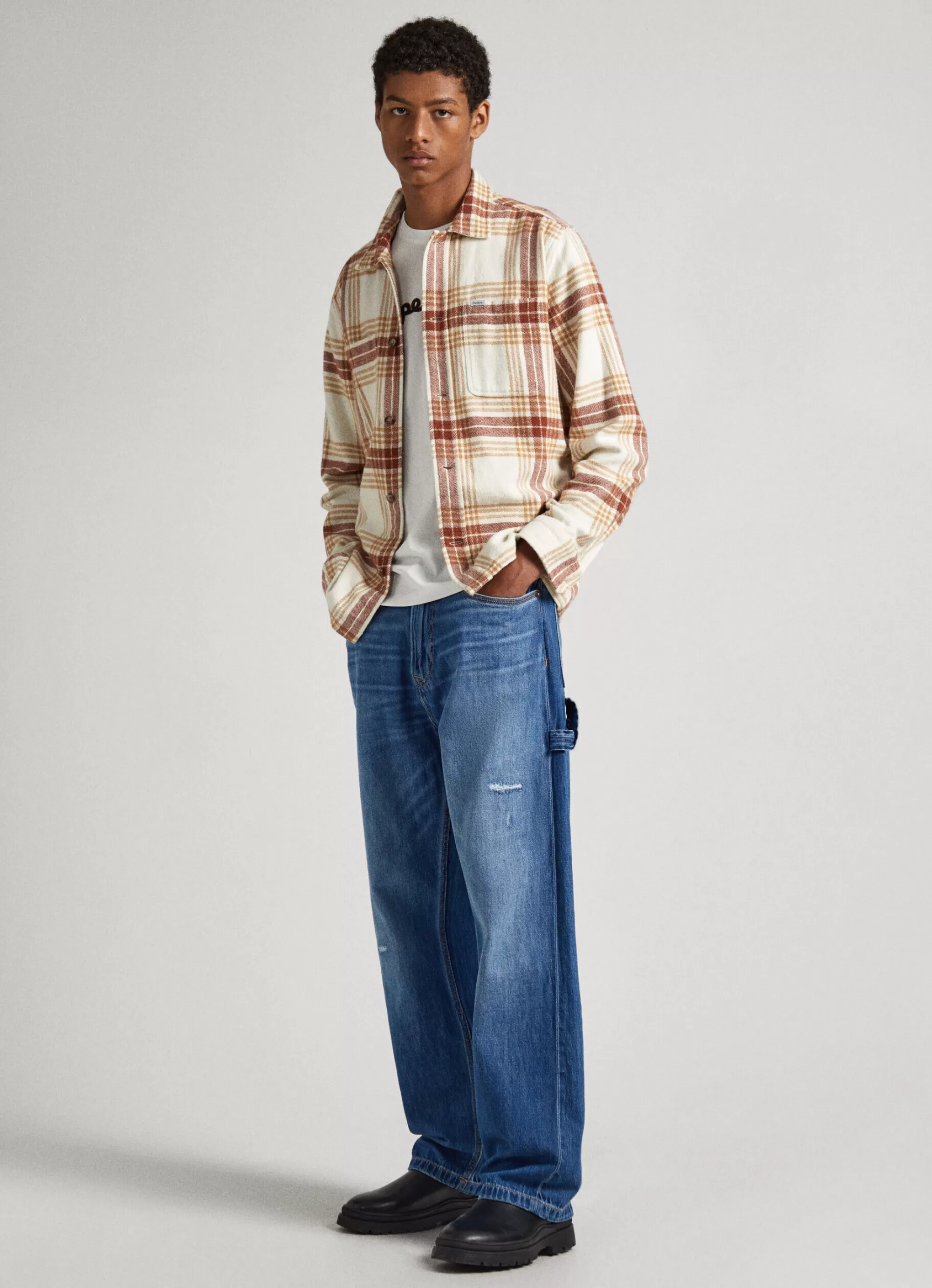Homem Pepe Jeans Camisas>Sobrecamisa Flanela Xadrez