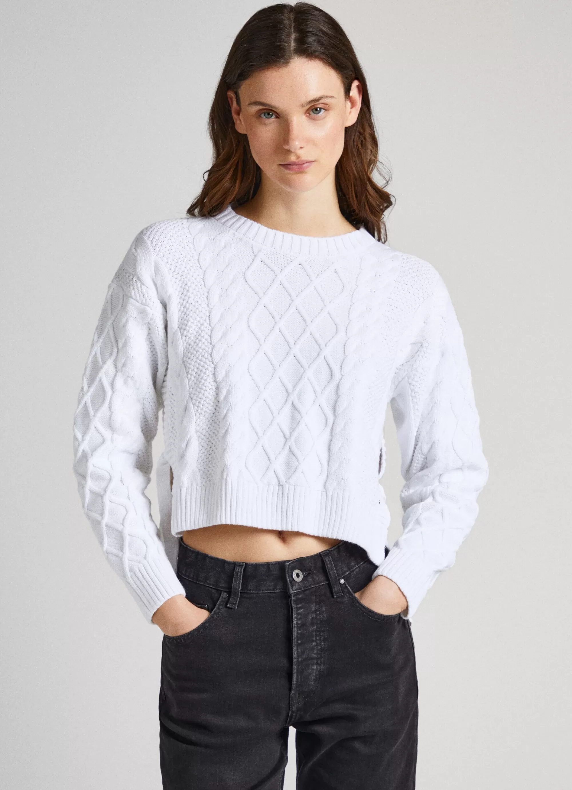 Mulher Pepe Jeans Malhas>Sweater De Malha Entrancada