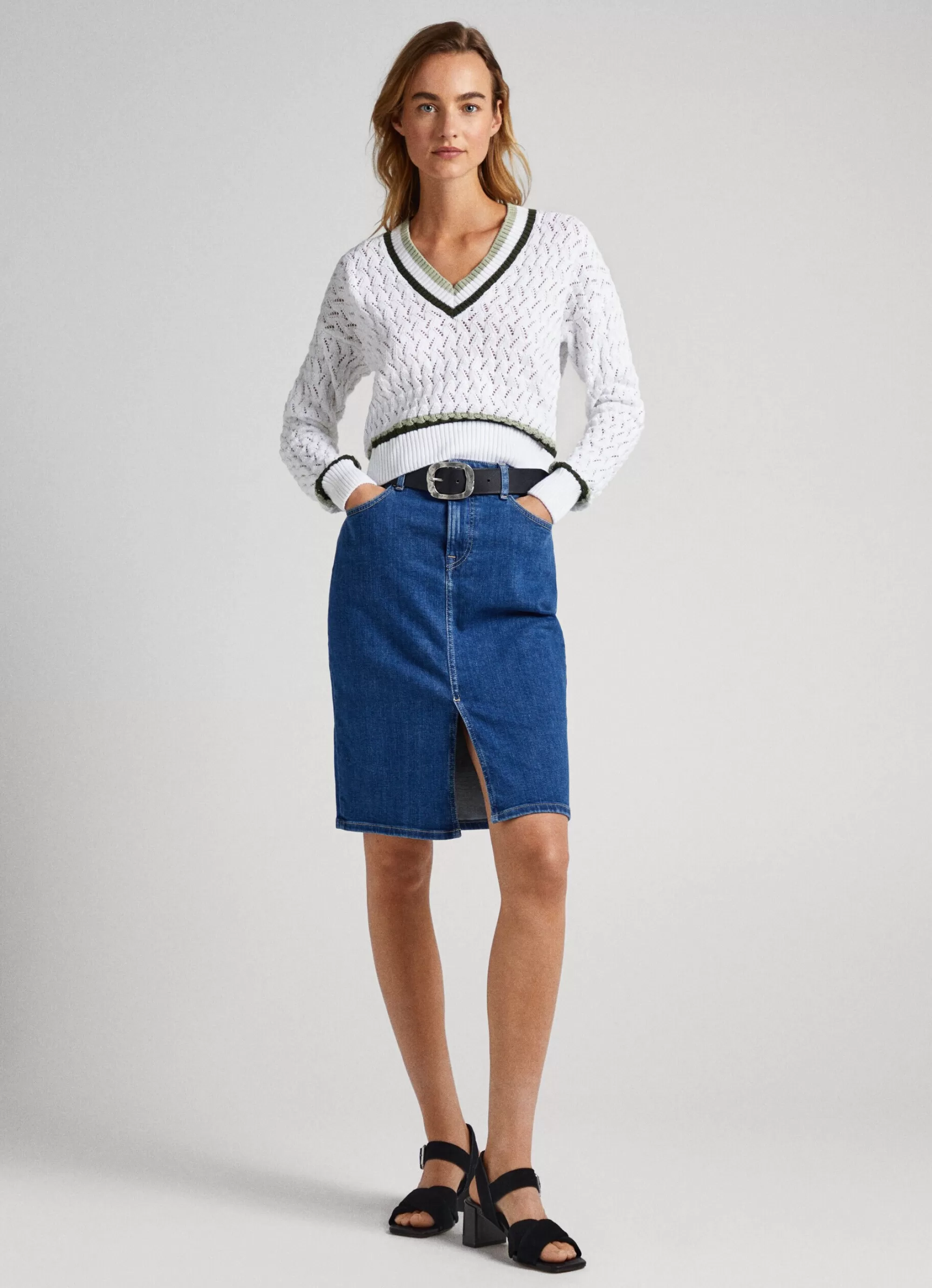 Mulher Pepe Jeans Malhas>Sweater Diamonds Openwork