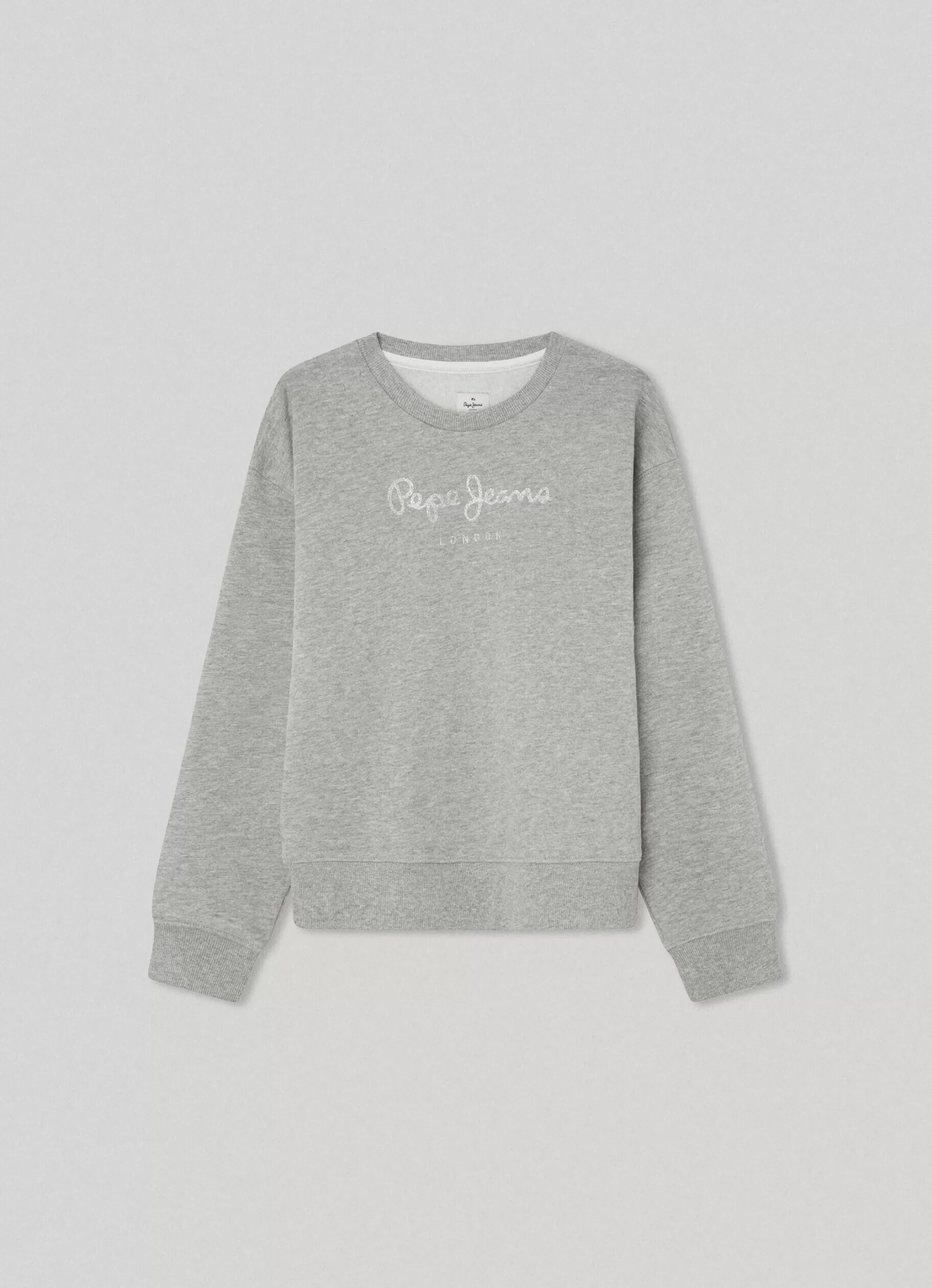 Rapariga Pepe Jeans Sweatshirts E Malhas>Sweatshirt Algodao Logo Estampado