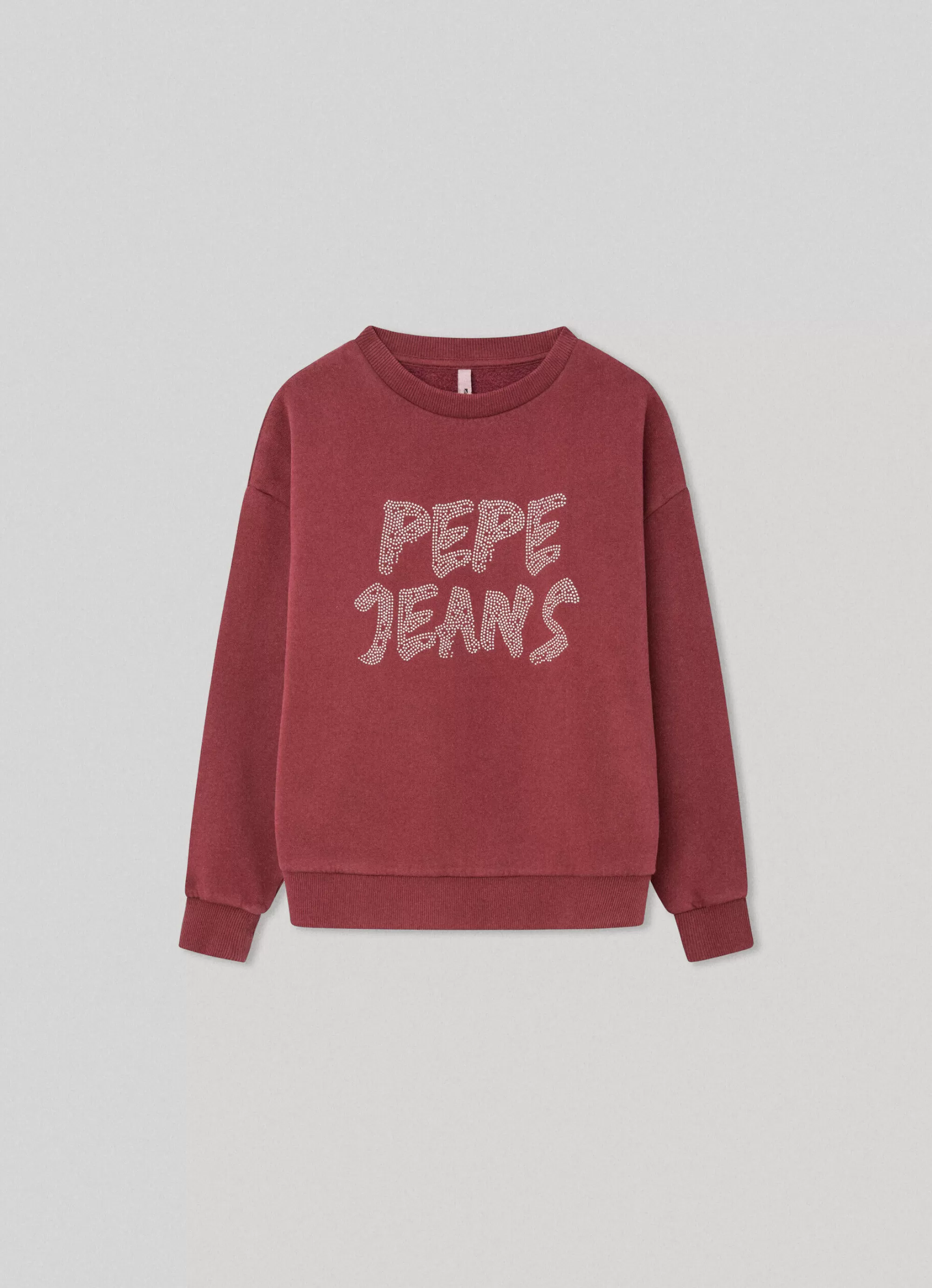 Rapariga Pepe Jeans Sweatshirts E Malhas>Sweatshirt Algodao Logo Strass