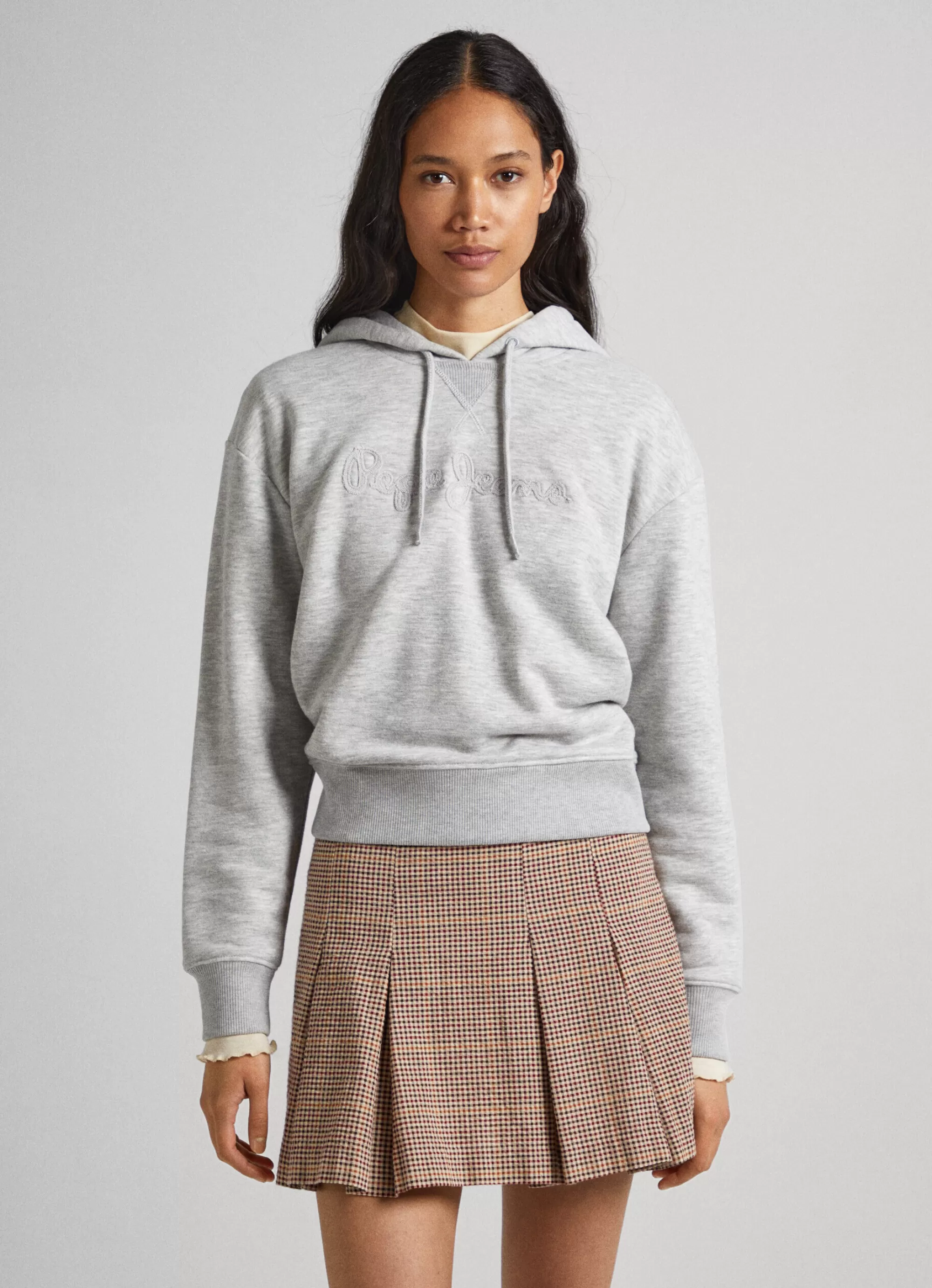 Mulher Pepe Jeans Sweatshirts>Sweatshirt Capuz Ajustavel