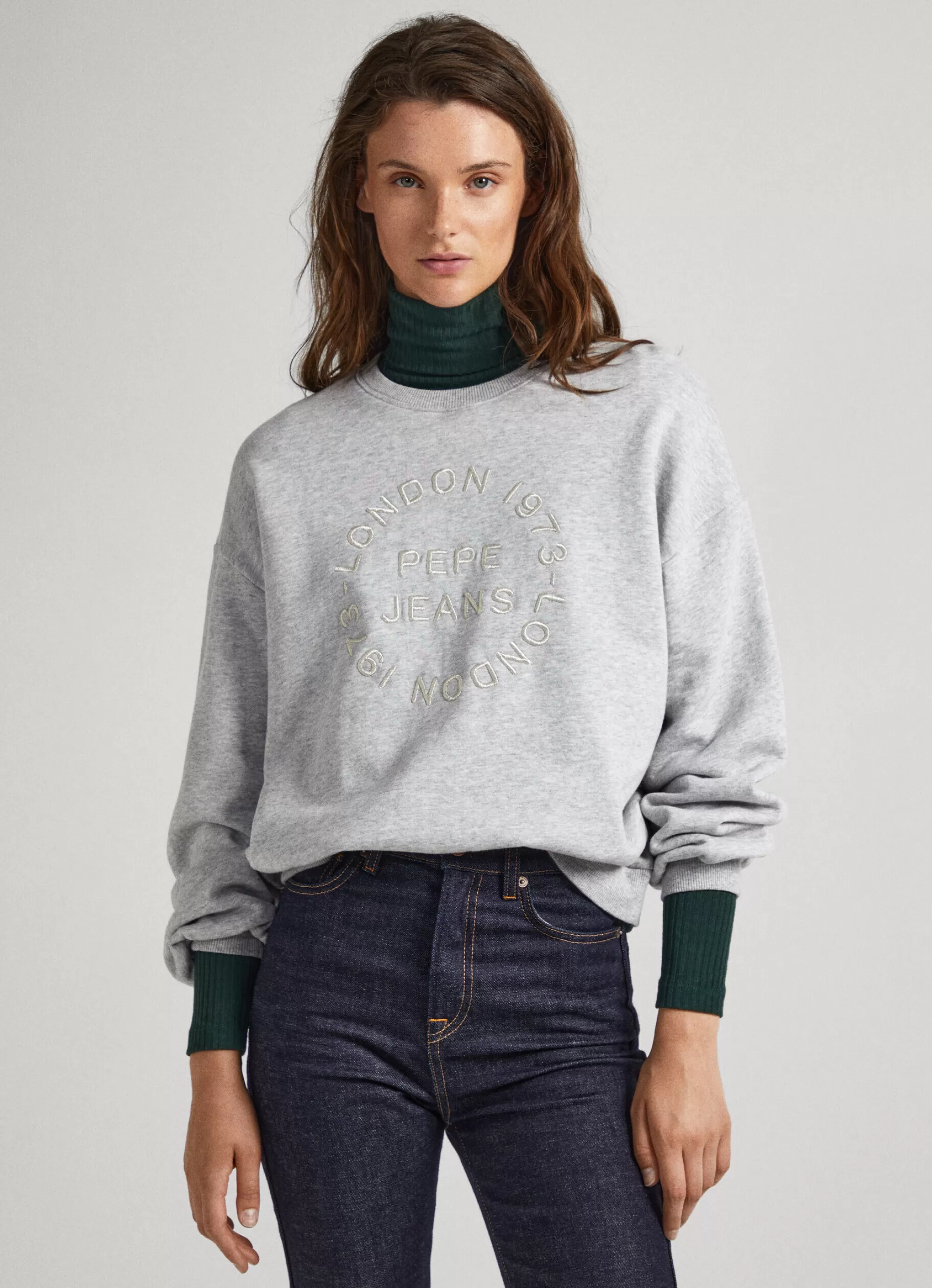 Mulher Pepe Jeans Sweatshirts>Sweatshirt Logo Estampado Bordado