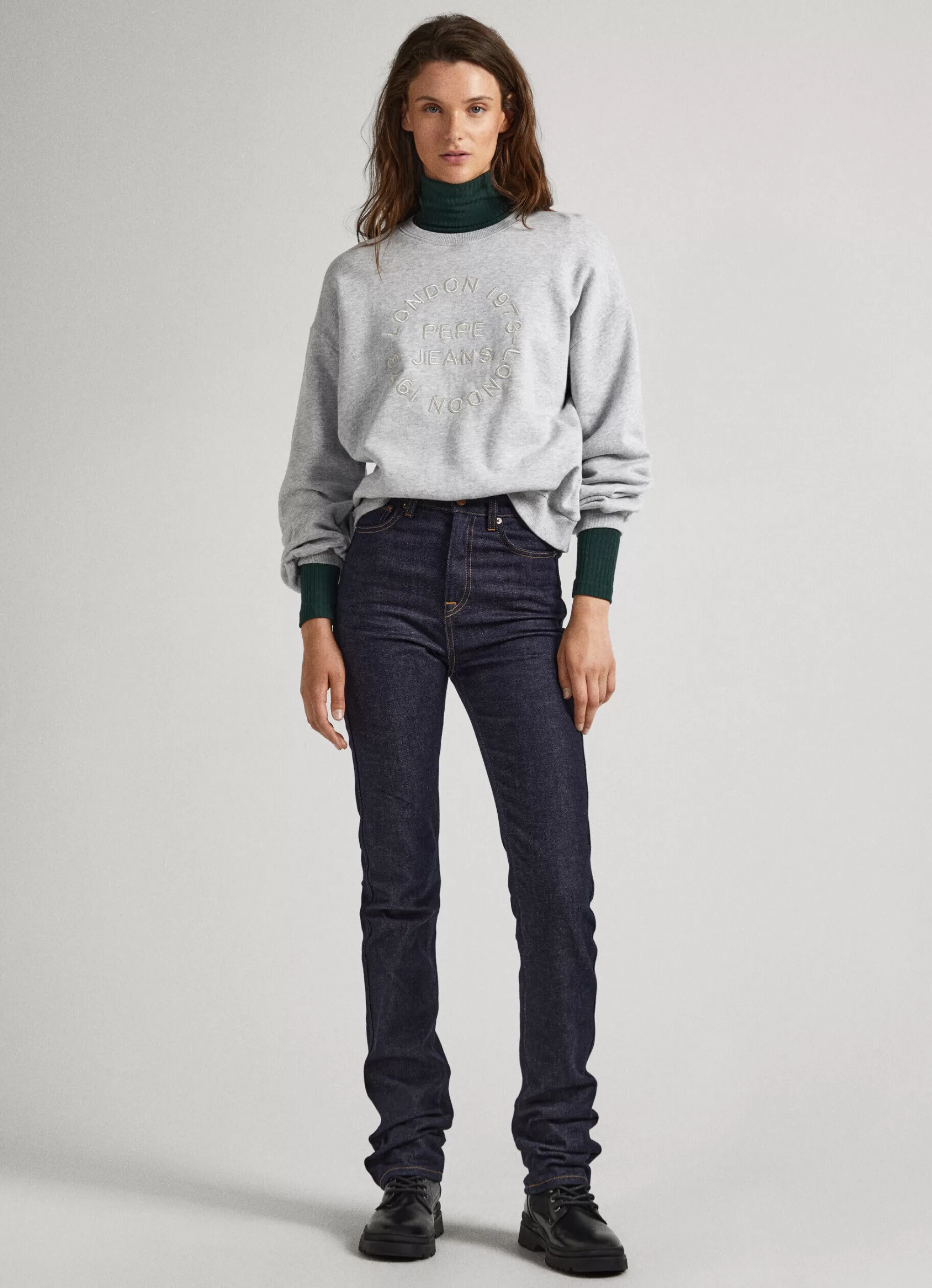 Mulher Pepe Jeans Sweatshirts>Sweatshirt Logo Estampado Bordado