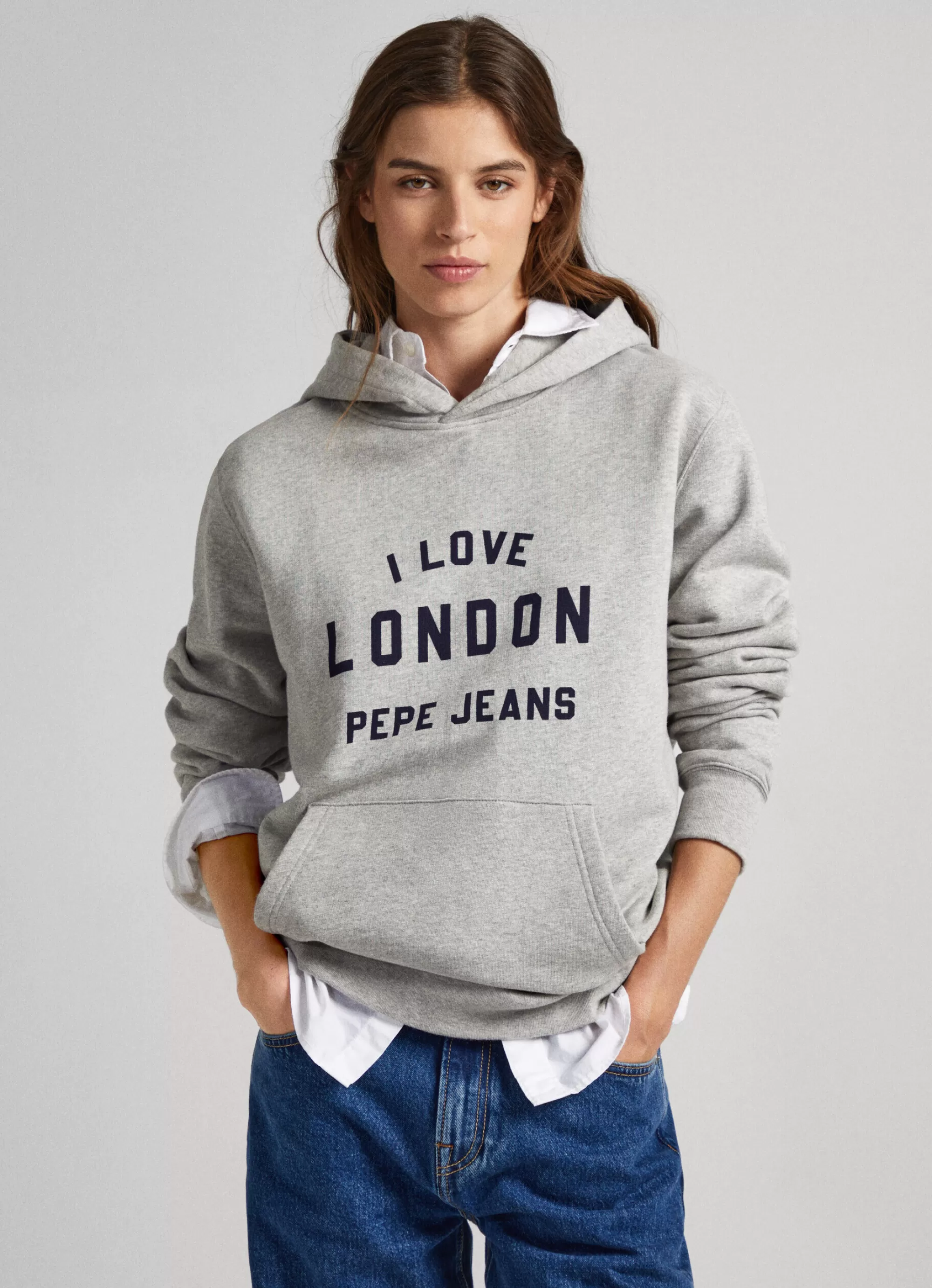 Mulher Pepe Jeans Sweatshirts>Sweatshirt Unisexo Com Capuz