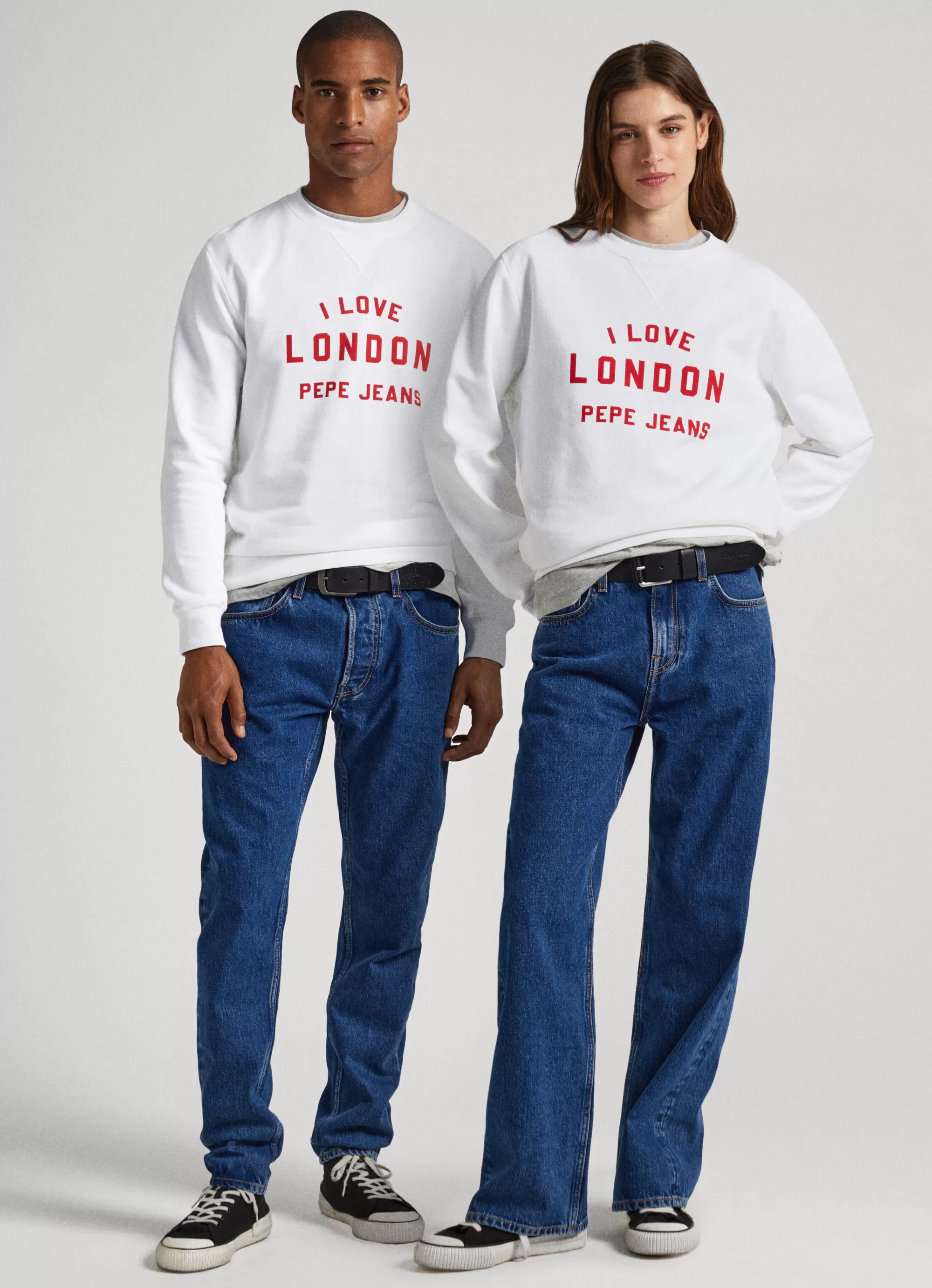 Mulher Pepe Jeans Sweatshirts>Sweatshirt Unisexo Gola Redonda Estampada