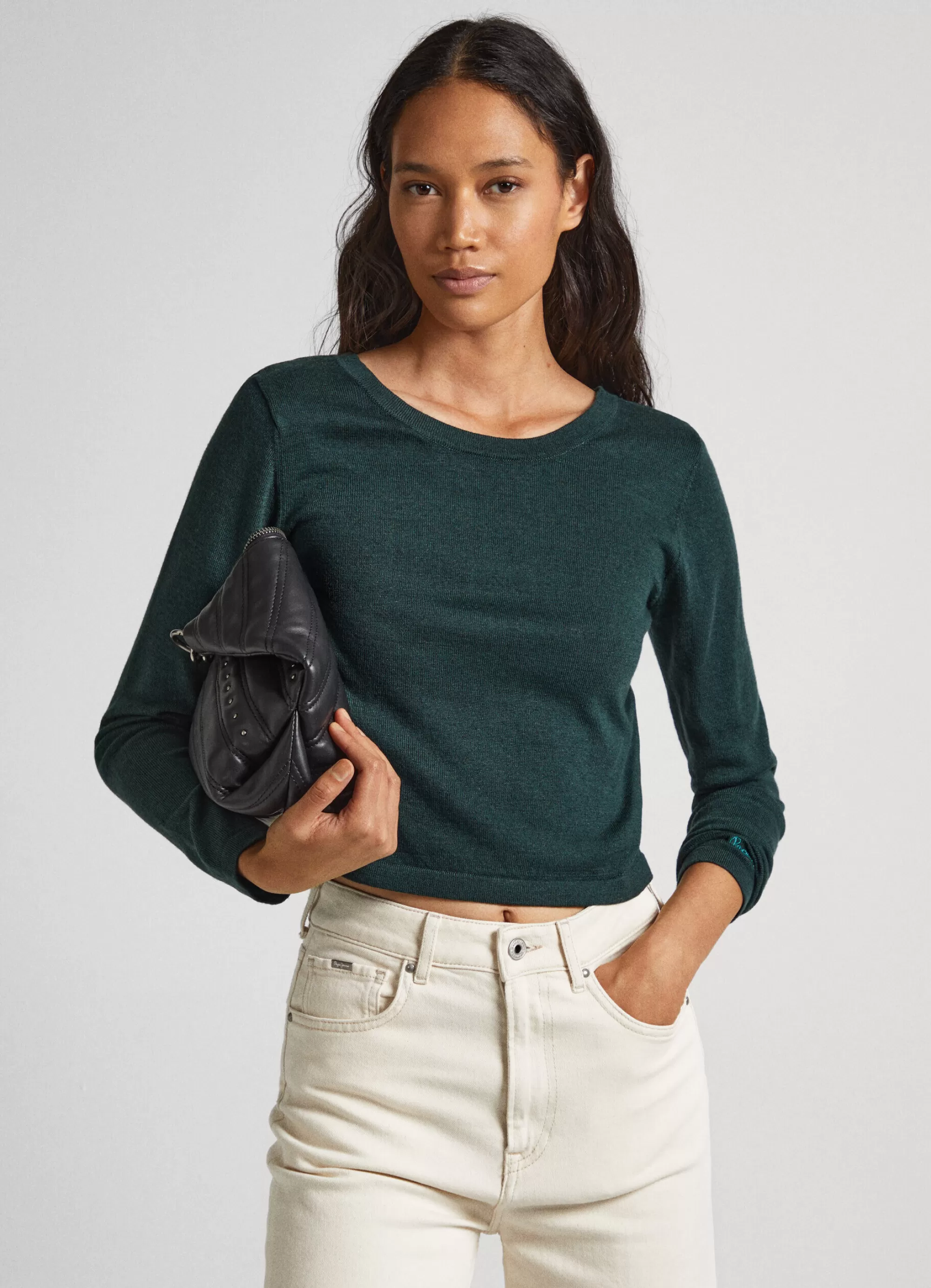 Mulher Pepe Jeans Malhas>Top De Malha Cropped Fit