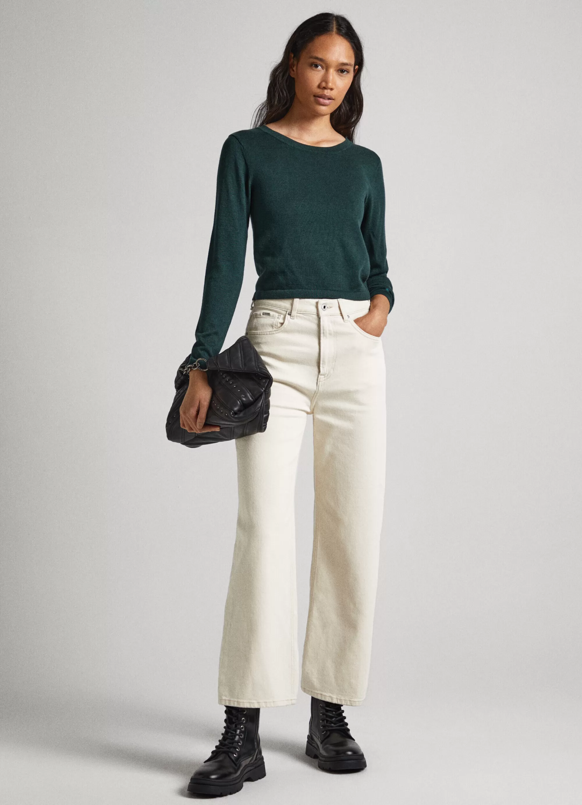 Mulher Pepe Jeans Malhas>Top De Malha Cropped Fit