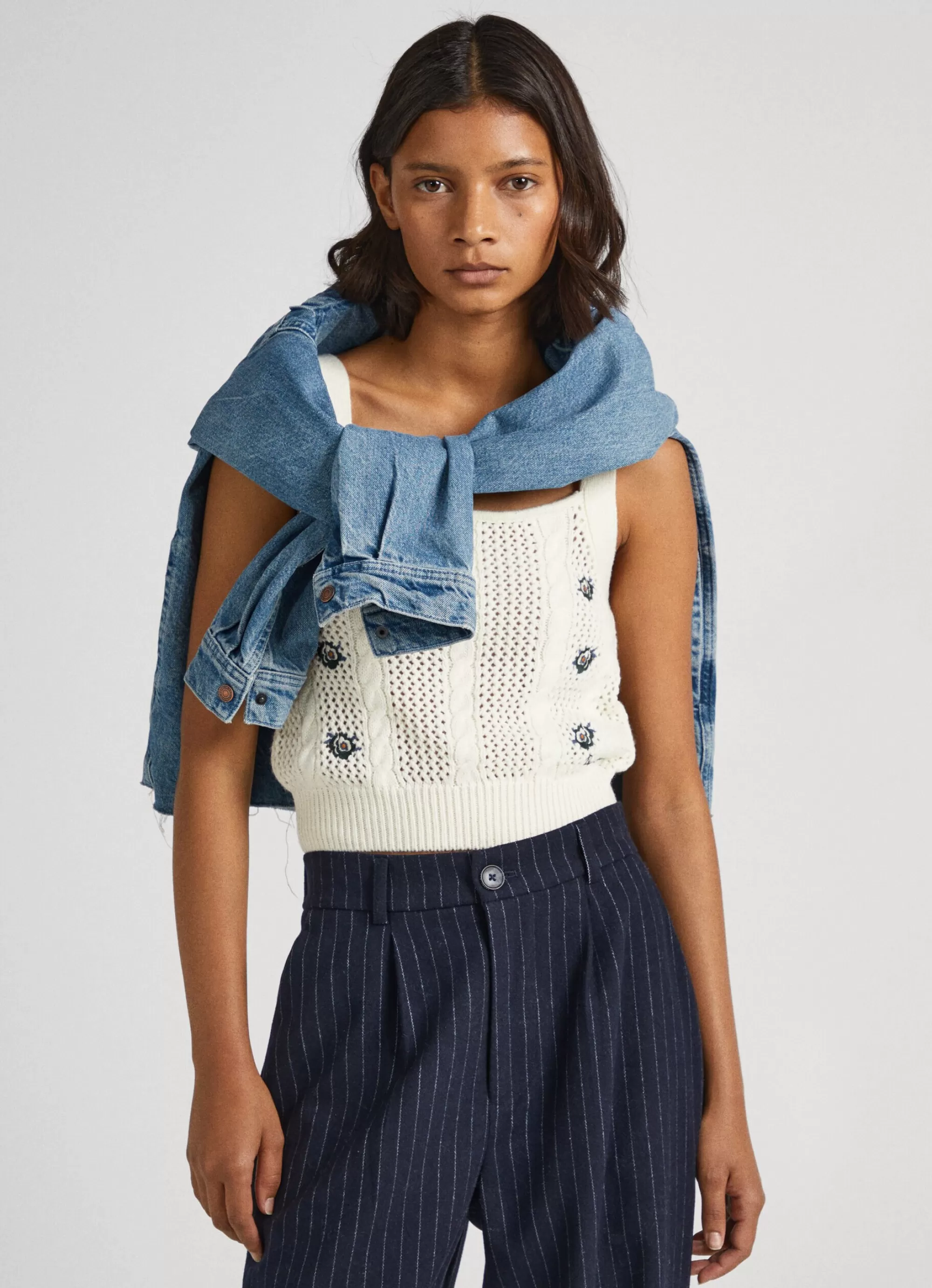 Mulher Pepe Jeans Malhas>Top De Malha Floral