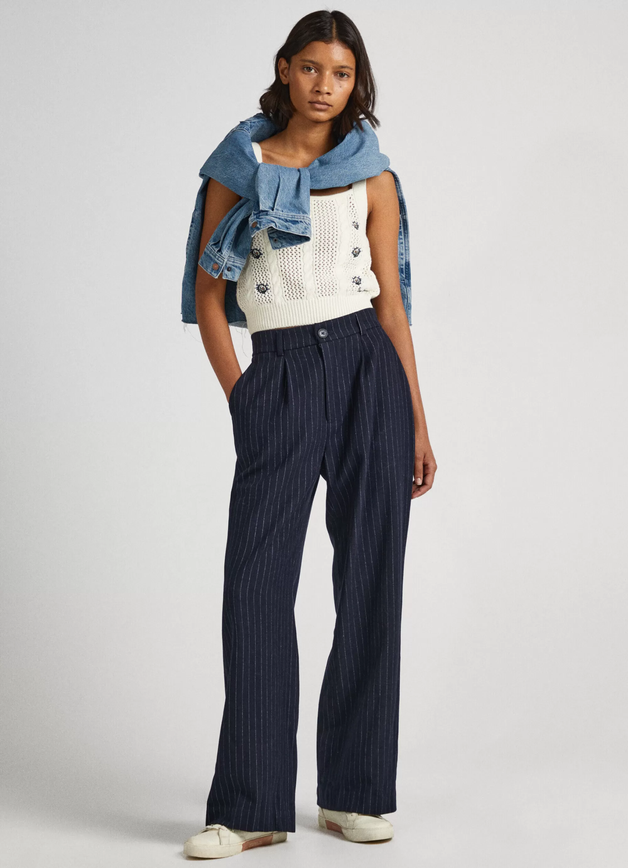 Mulher Pepe Jeans Malhas E Cardigans>Top De Malha Floral