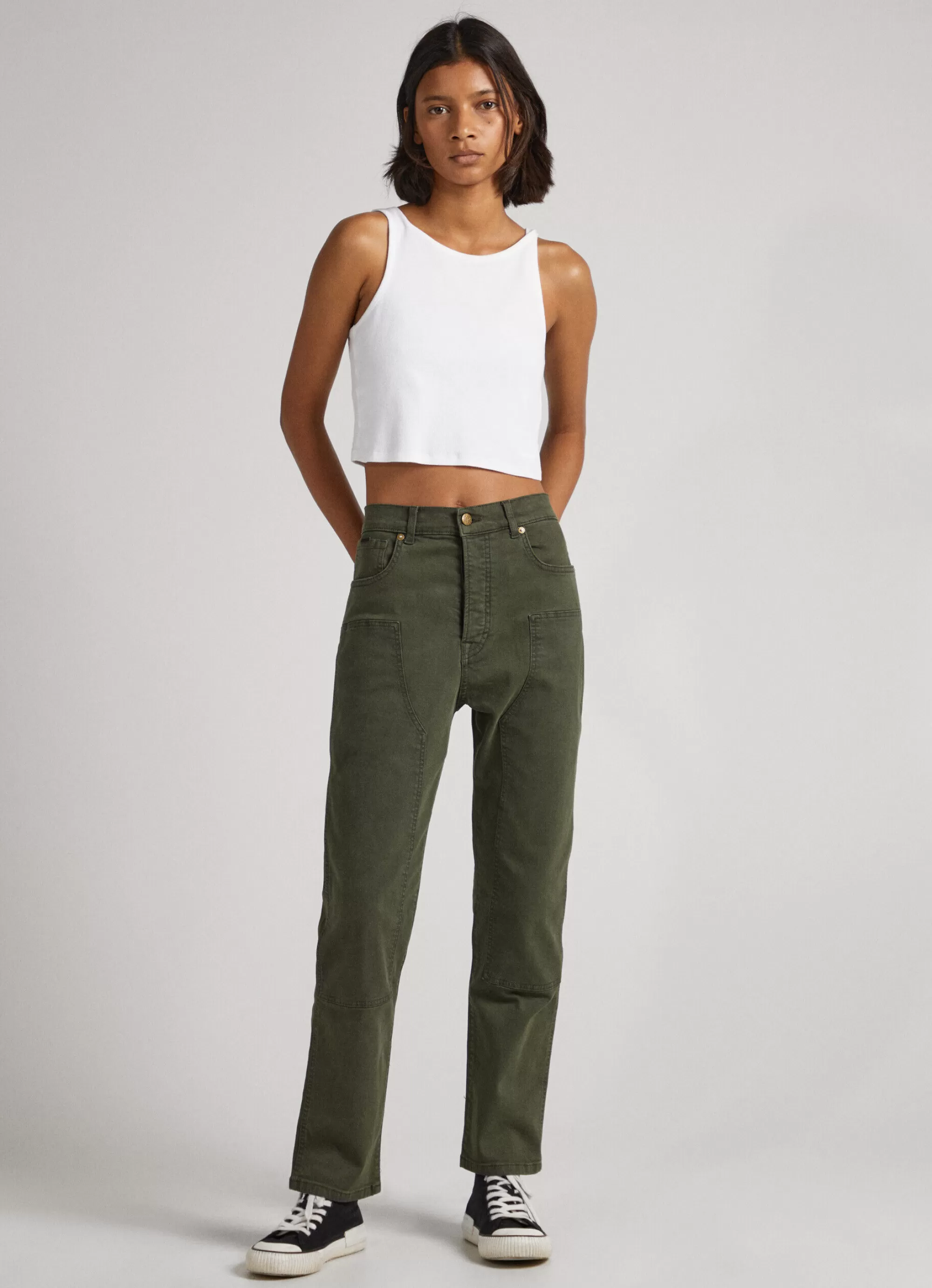 Mulher Pepe Jeans T-Shirts>T-Shirt Canelada Sem Mangas