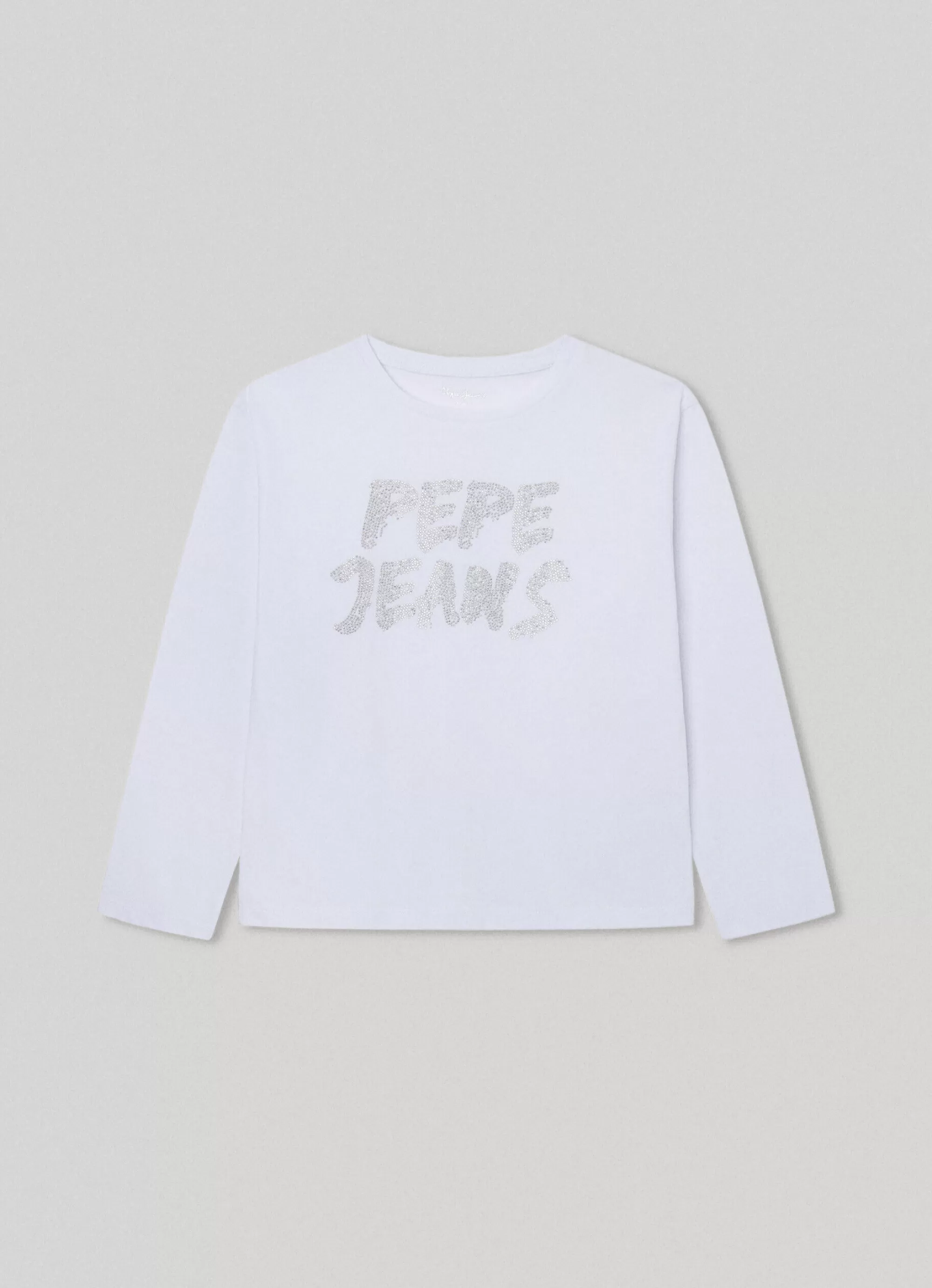 Rapariga Pepe Jeans Camisas E T-Shirts>T-Shirt Com Logo Strass