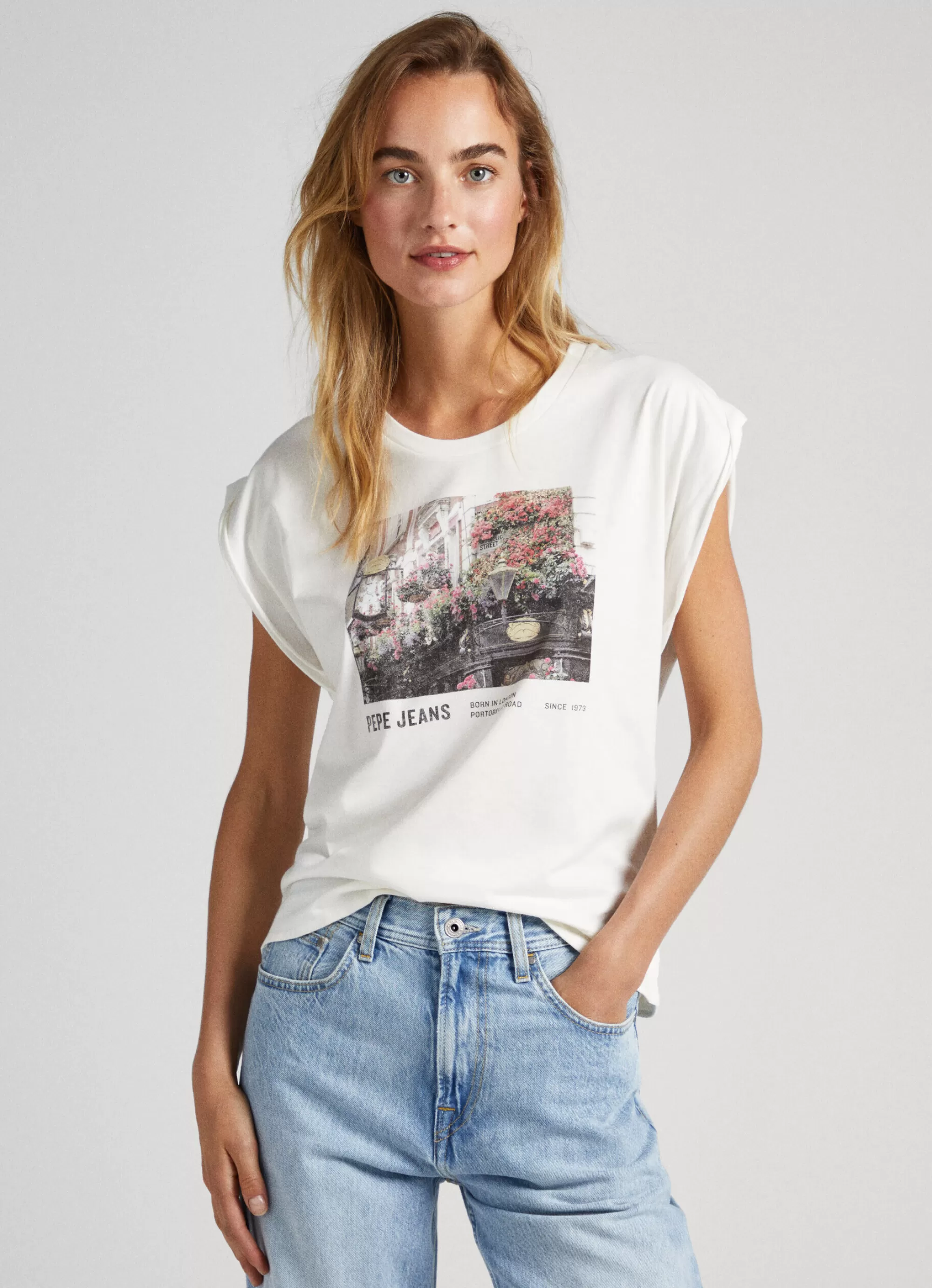 Mulher Pepe Jeans T-Shirts>T-Shirt Estampado Fotografico