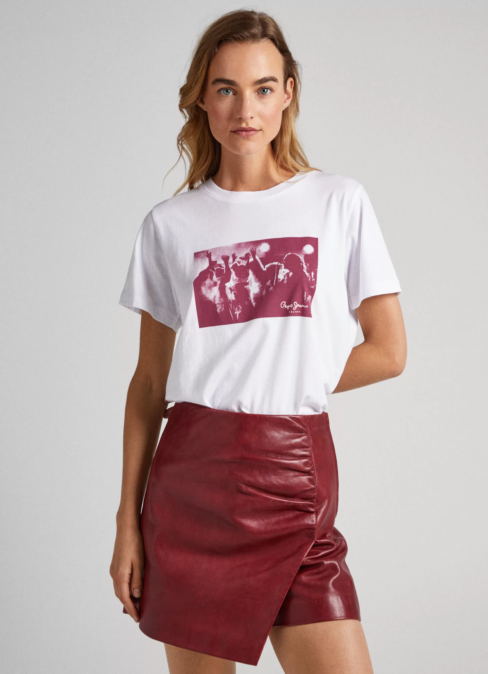 Mulher Pepe Jeans T-Shirts>T-Shirt Estampado Fotografico