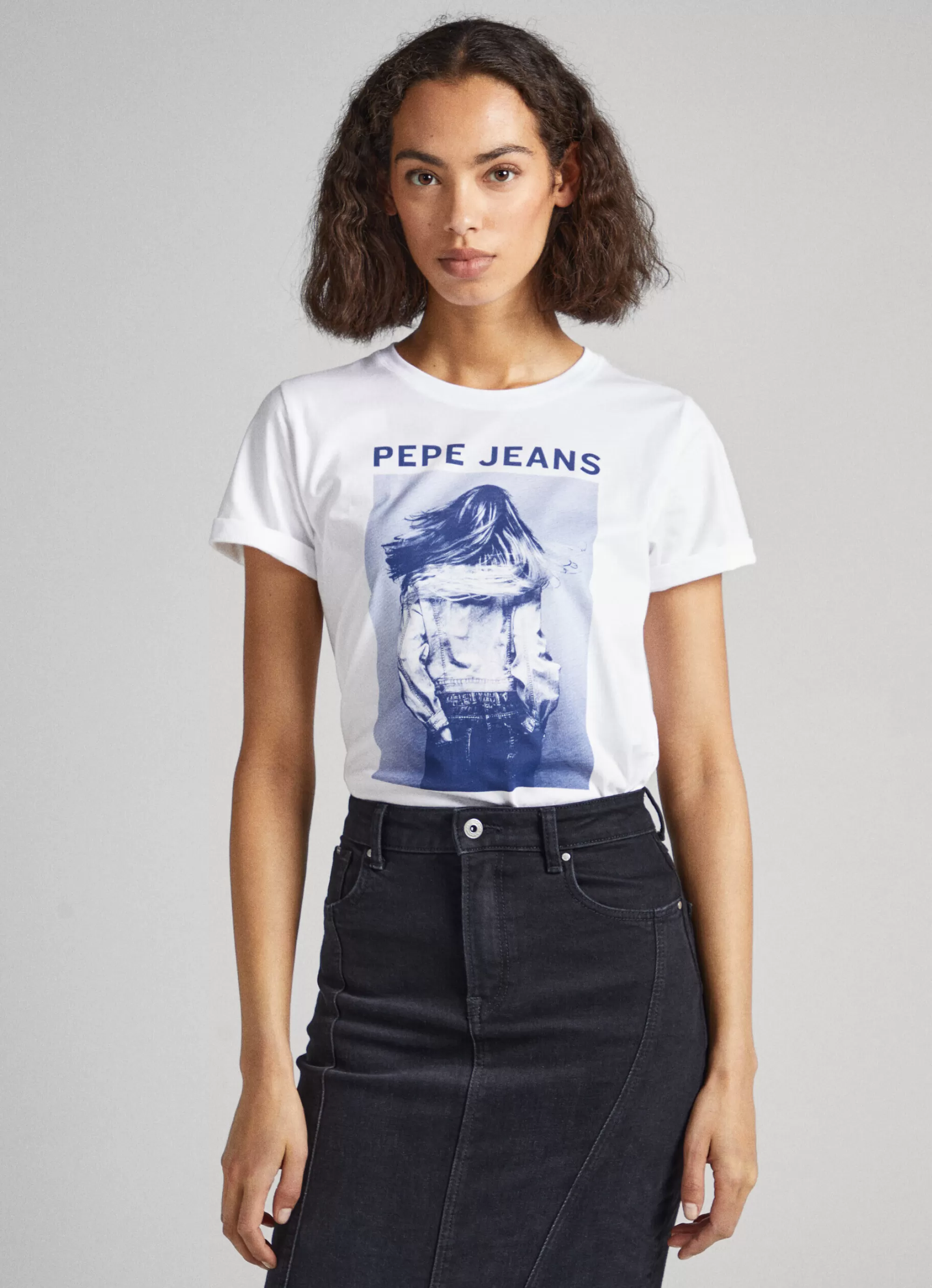 Mulher Pepe Jeans T-Shirts>T-Shirt Estampado Fotografico